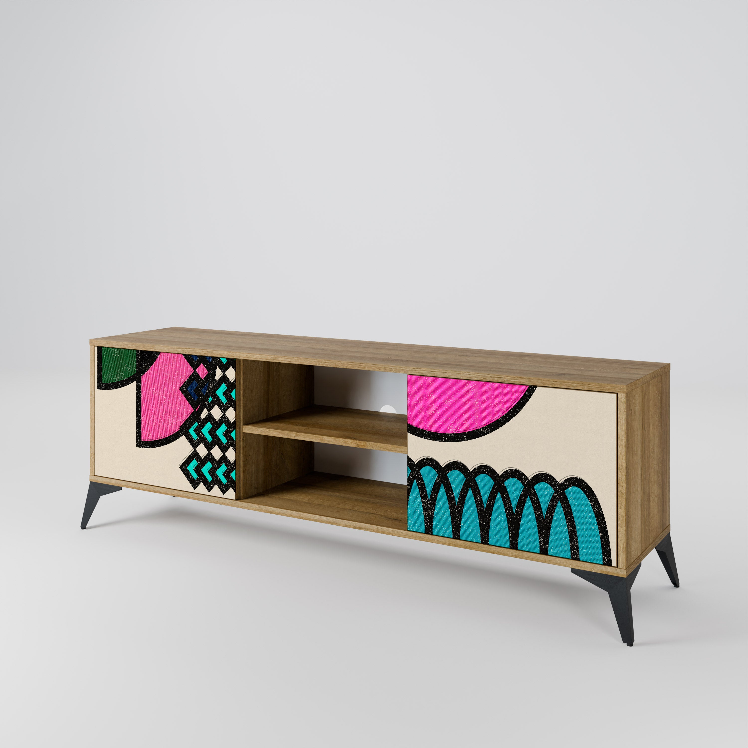 GEOMETRIC RHAPSODY 2-Door TV Cabinet