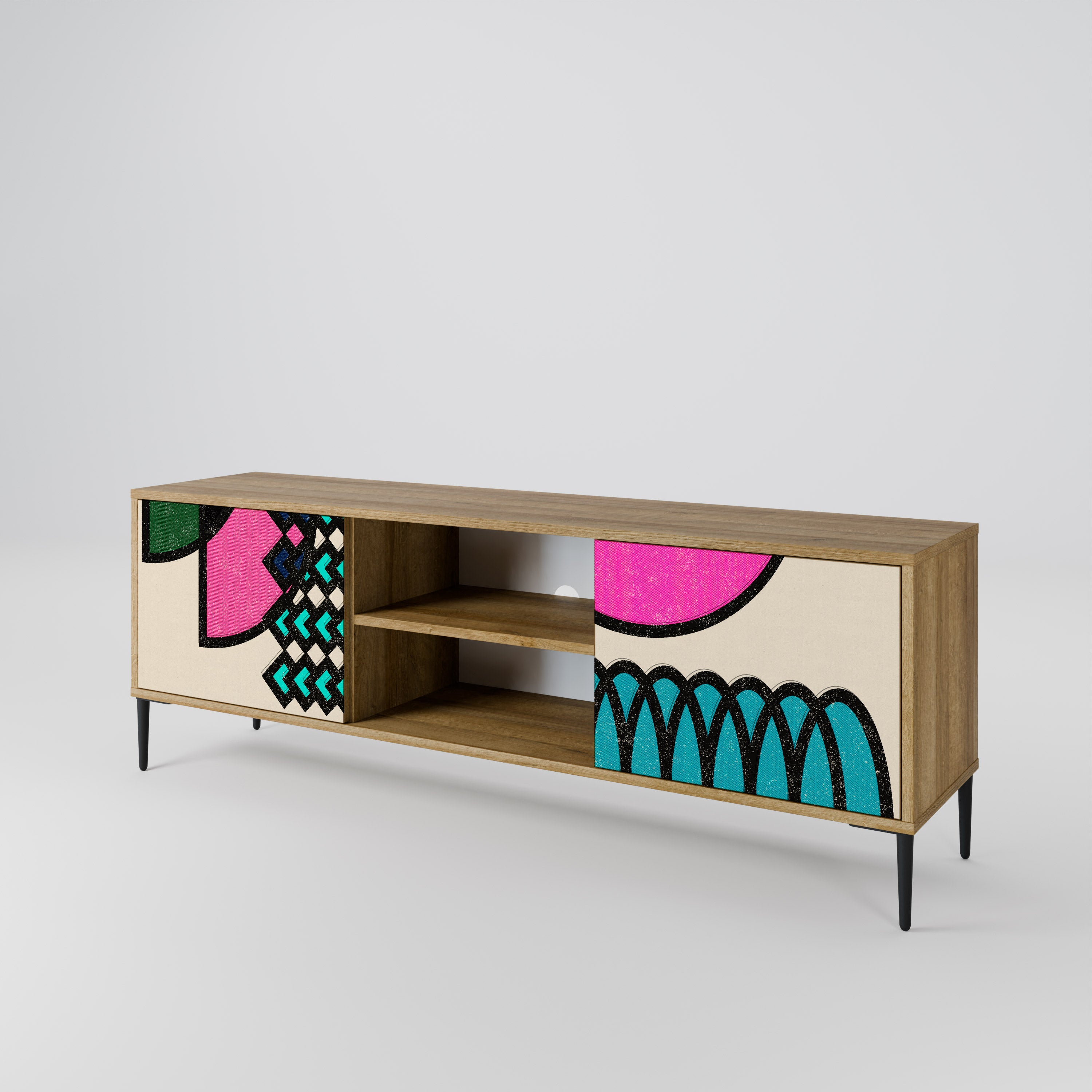 GEOMETRIC RHAPSODY 2-Door TV Cabinet