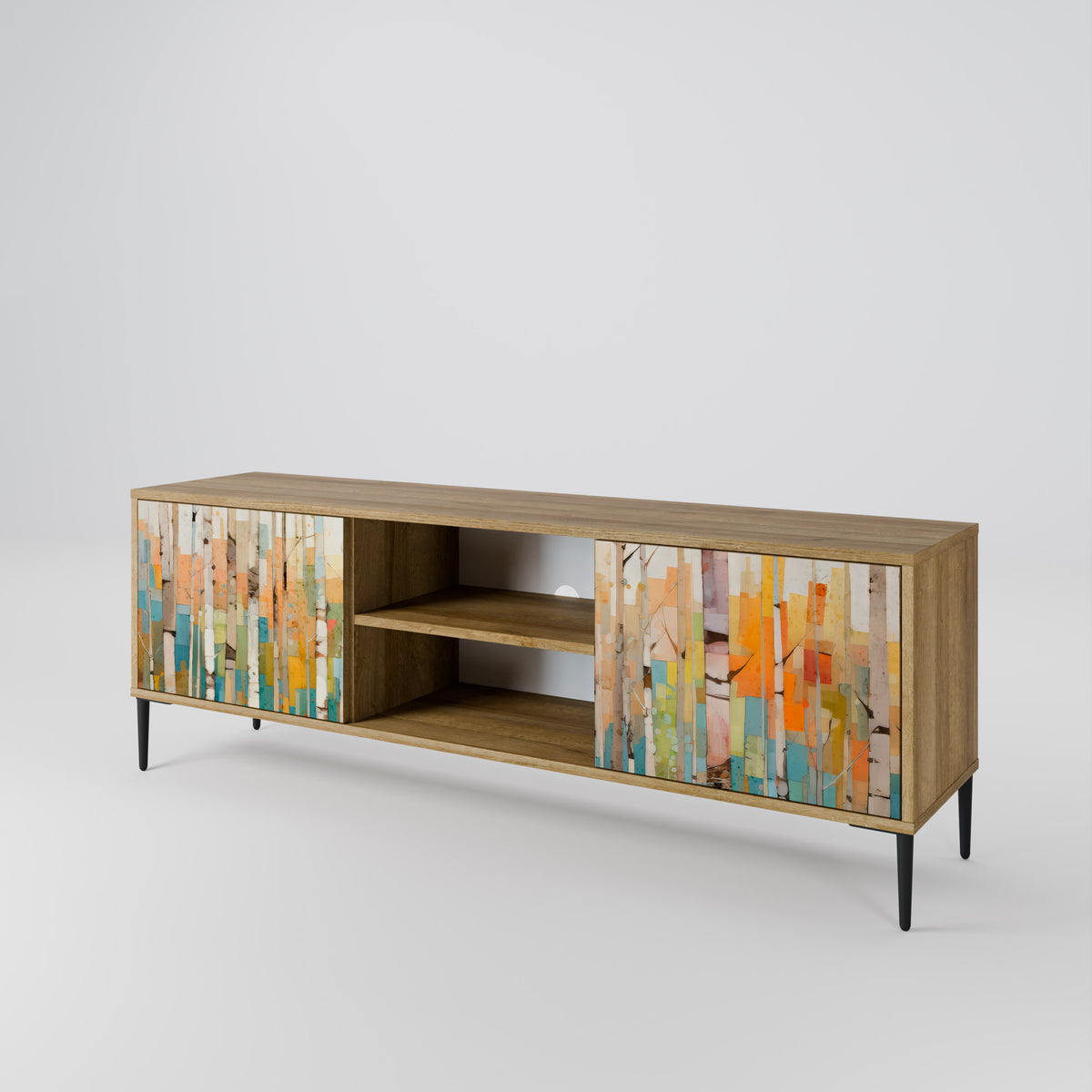BIRCH KALEIDOSCOPE Dvoudveřový TV stolek
