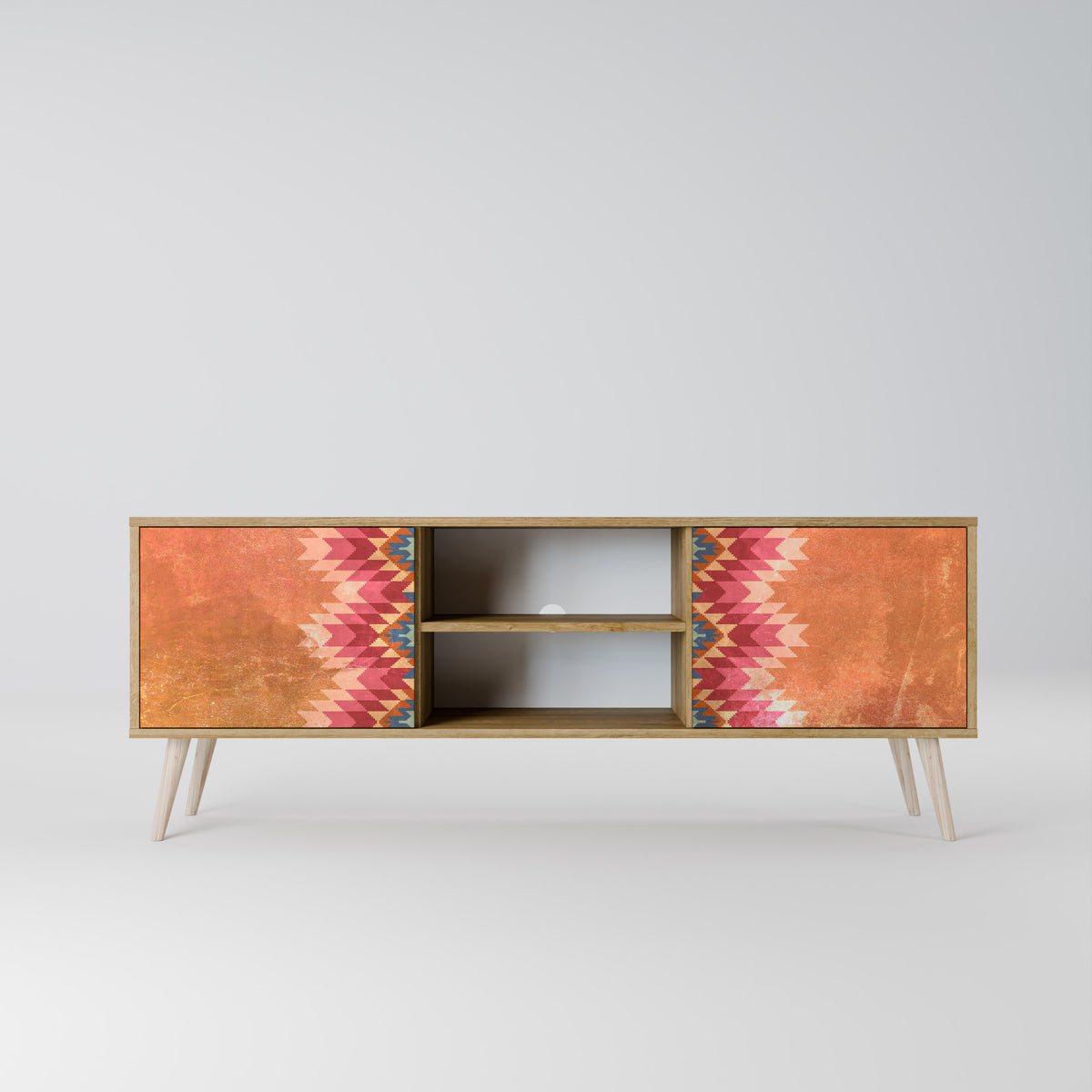 INDIAN FOLK Dvoudveřový TV stolek