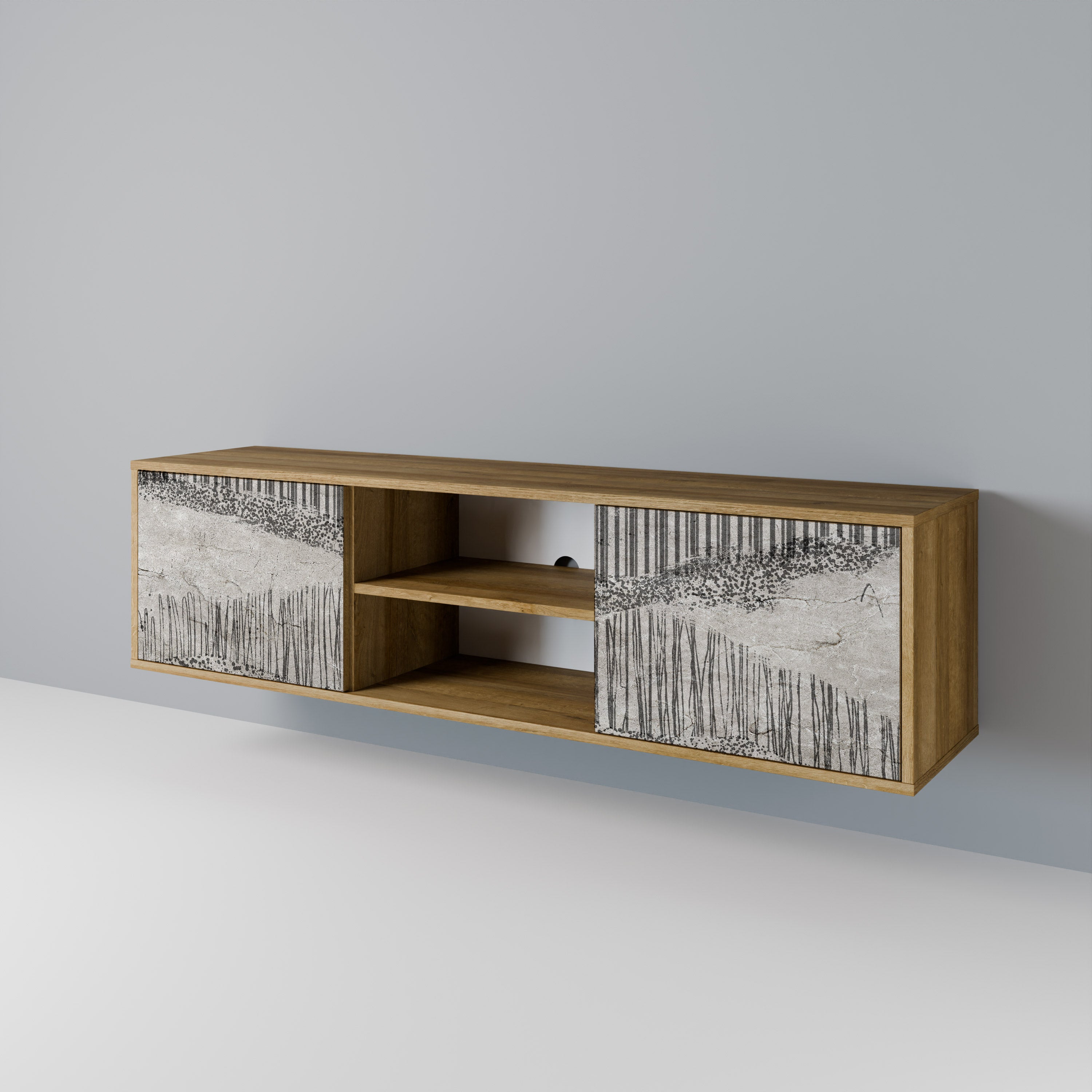 GRAIN LINES 2-Door TV Cabinet