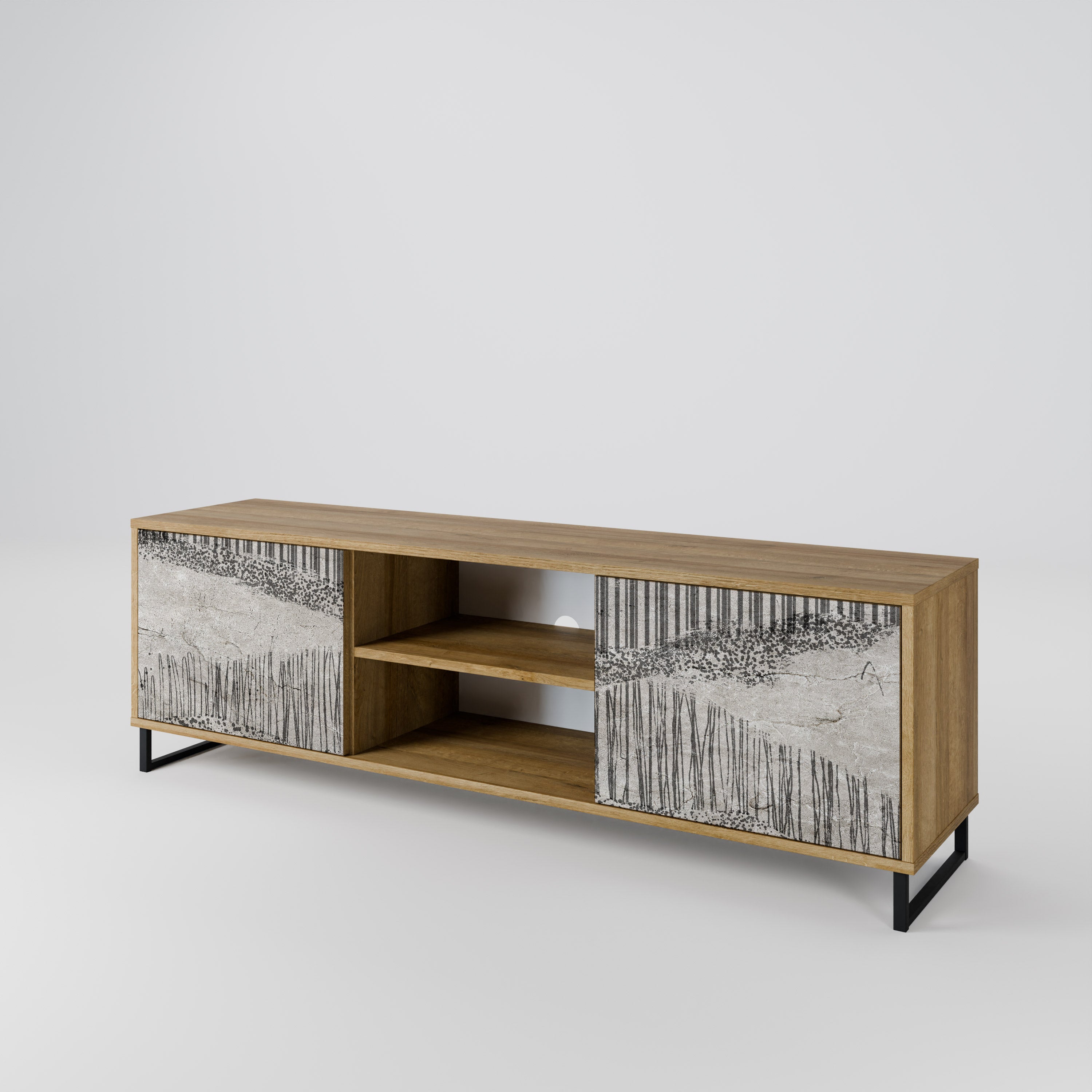 GRAIN LINES 2-Door TV Cabinet