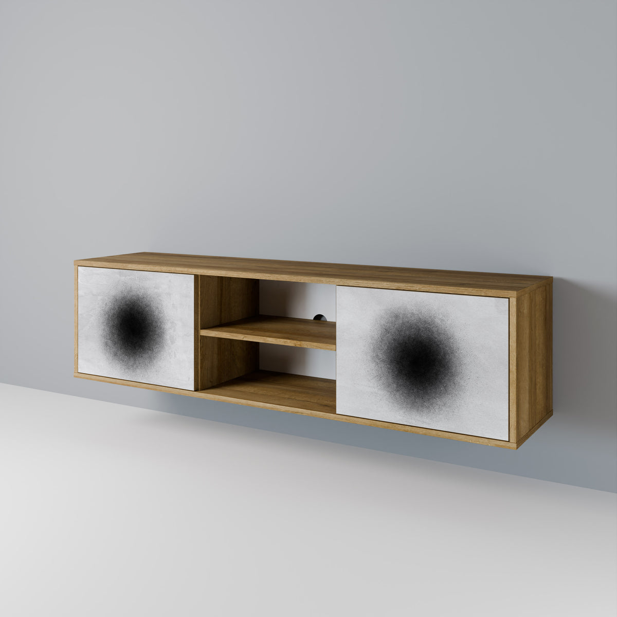 BLACK HOLE Dvoudveřový TV stolek