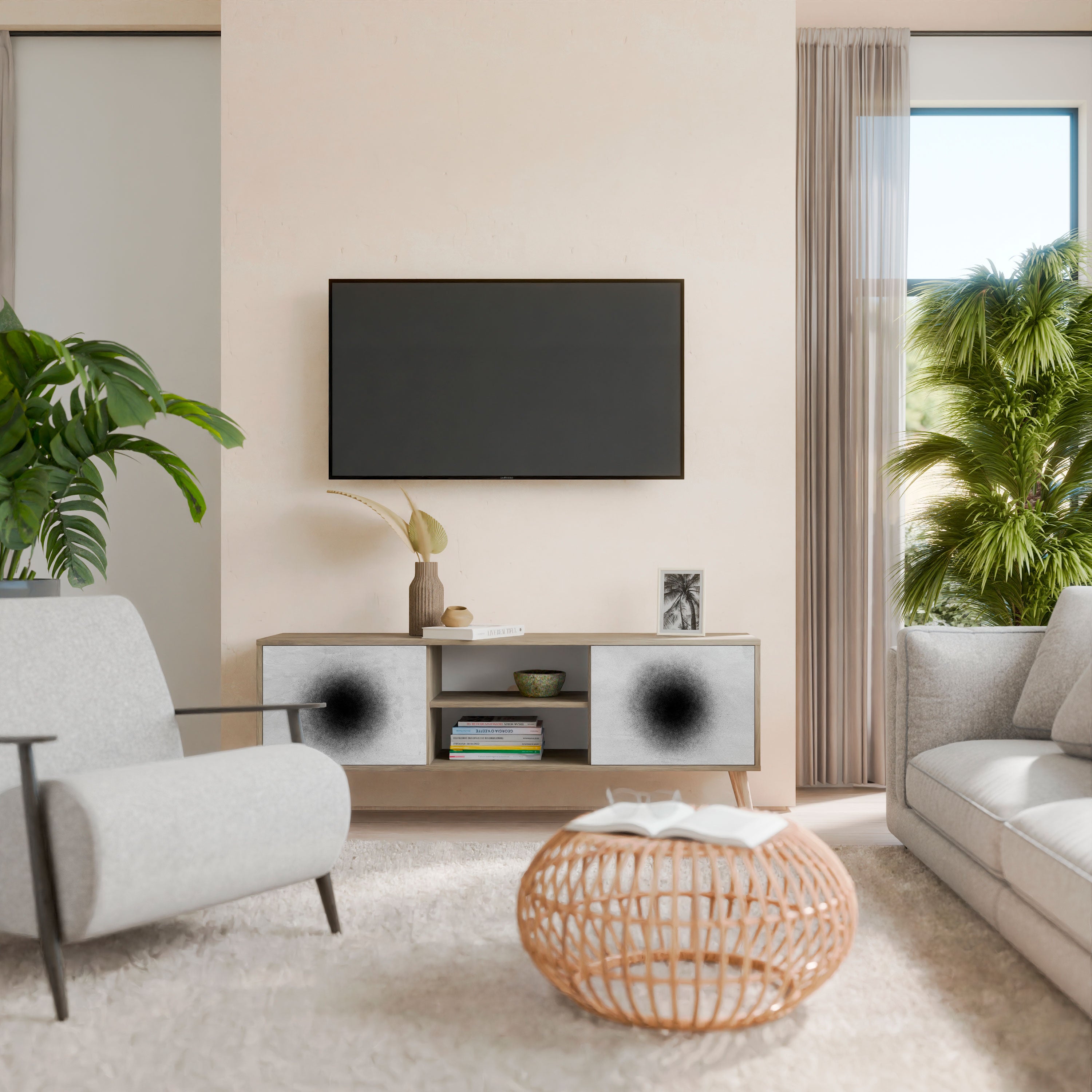 BLACK HOLE 2-Door TV Cabinet