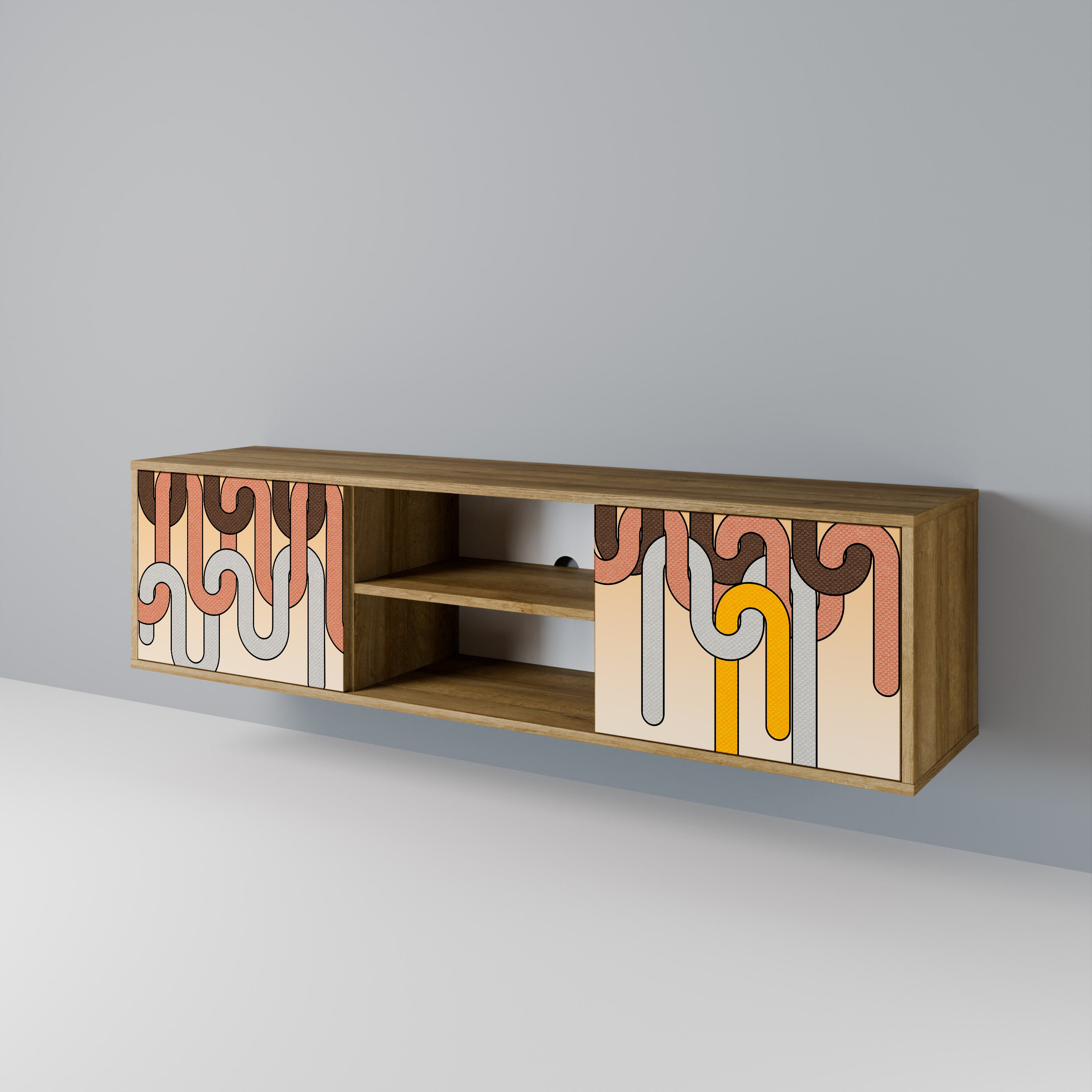 COLORFUL STRINGS 2-Door TV Cabinet