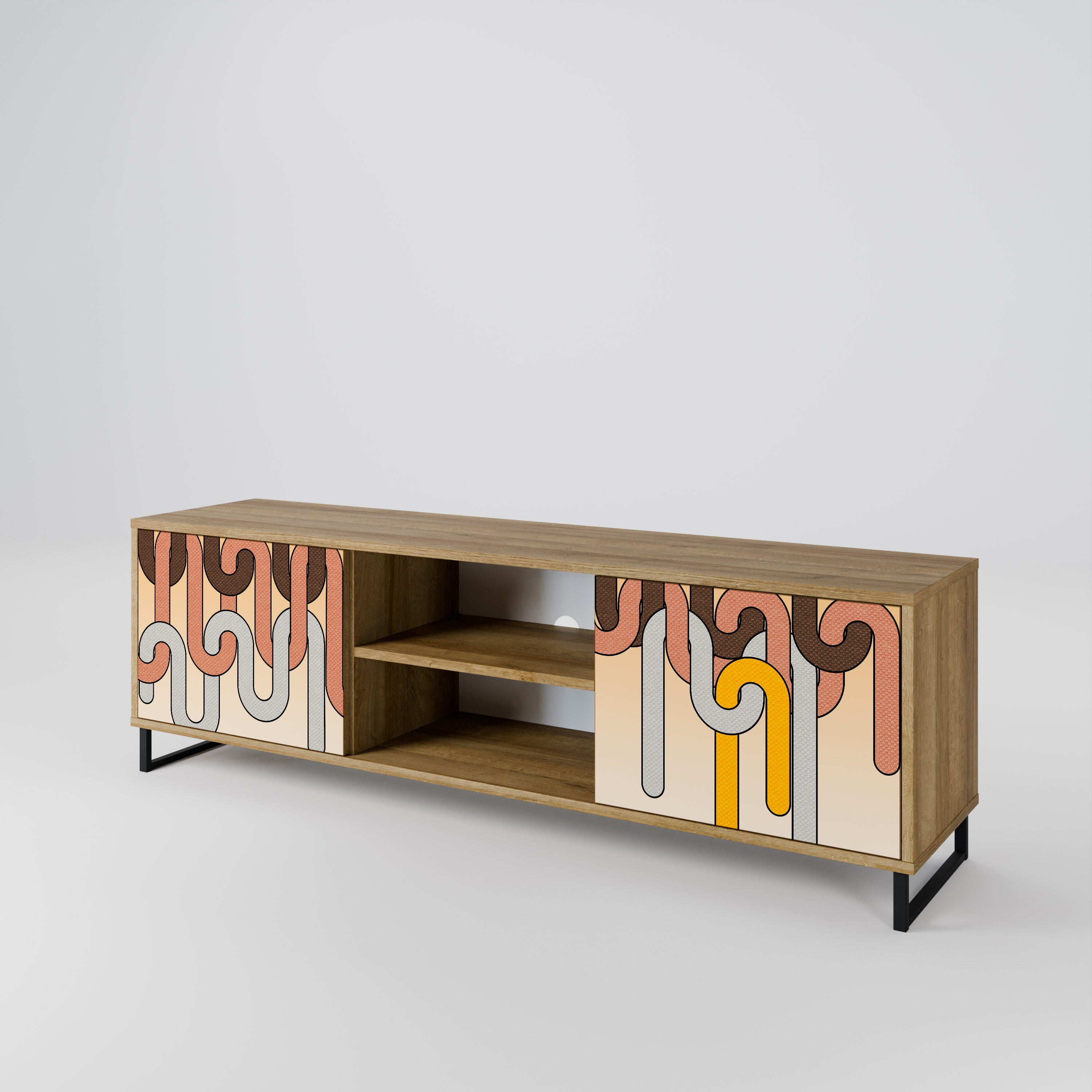 COLORFUL STRINGS 2-Door TV Cabinet