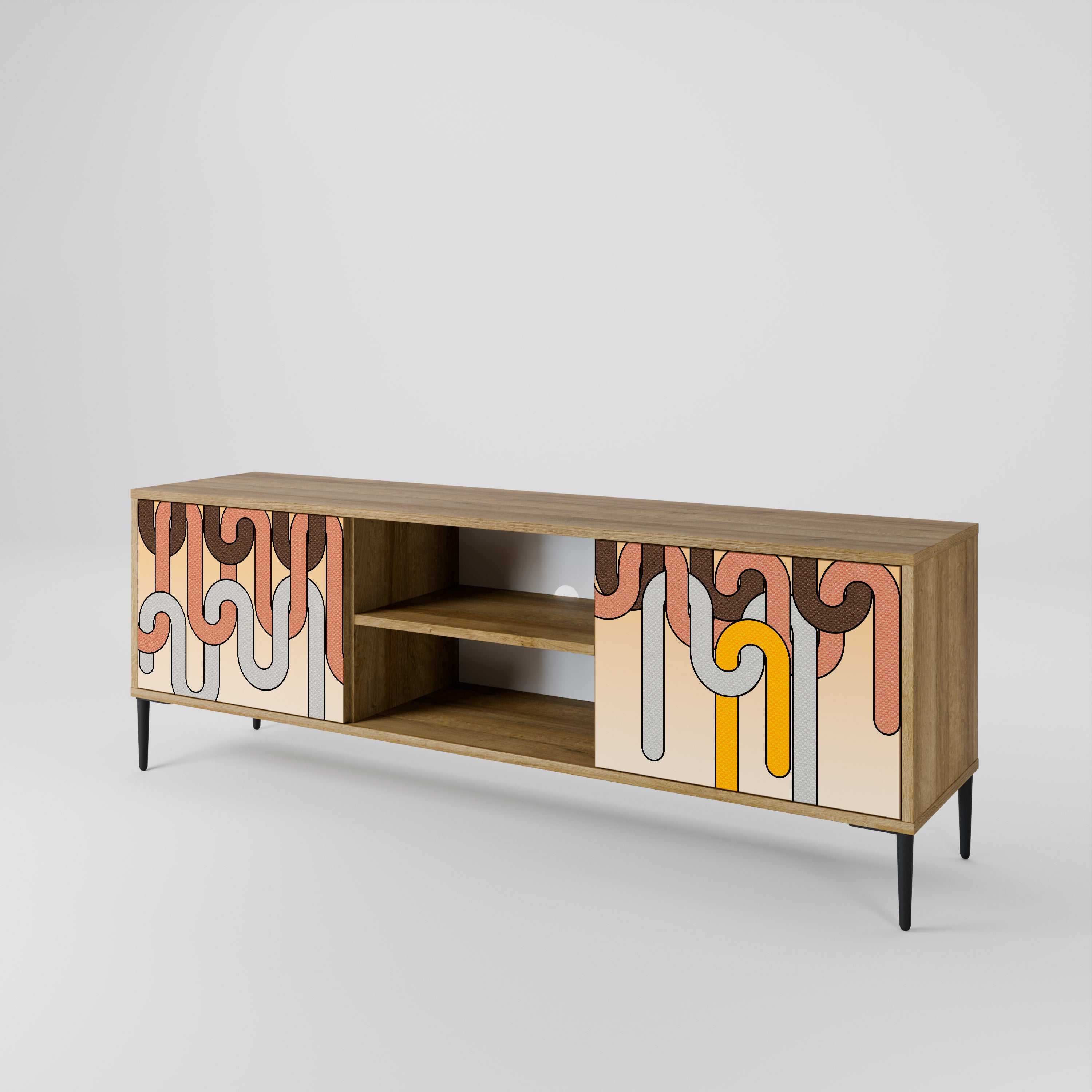 COLORFUL STRINGS 2-Door TV Cabinet