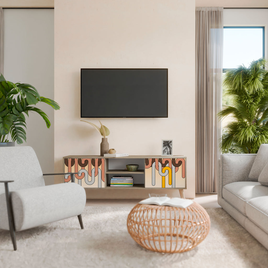 COLORFUL STRINGS 2-Door TV Cabinet