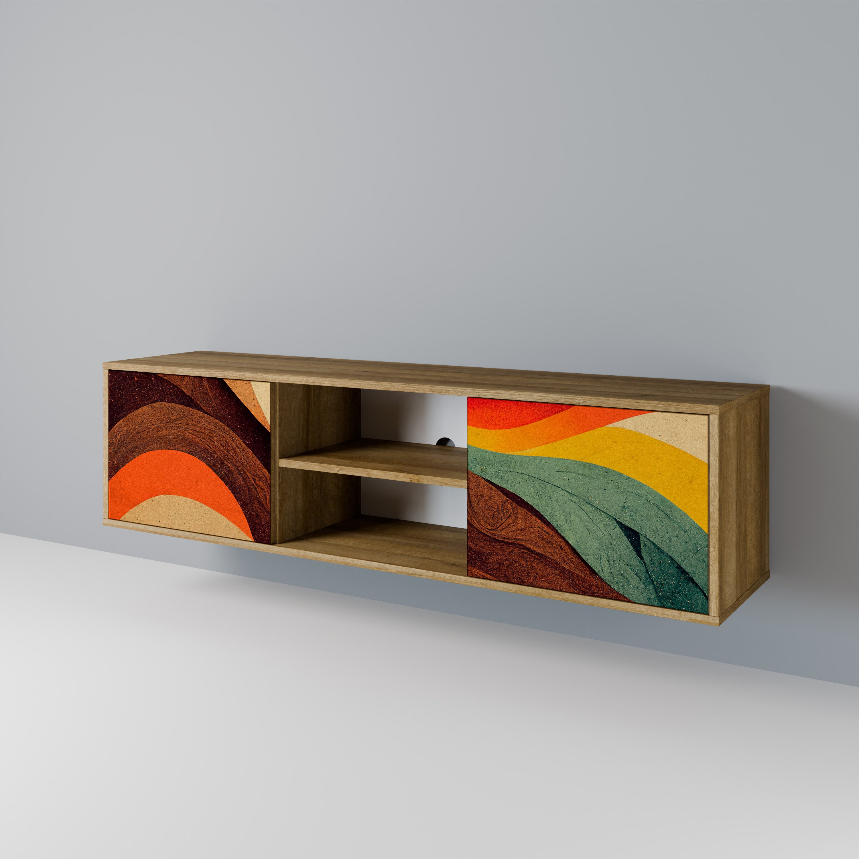 COLORFUL STRANDS 2-Door TV Cabinet