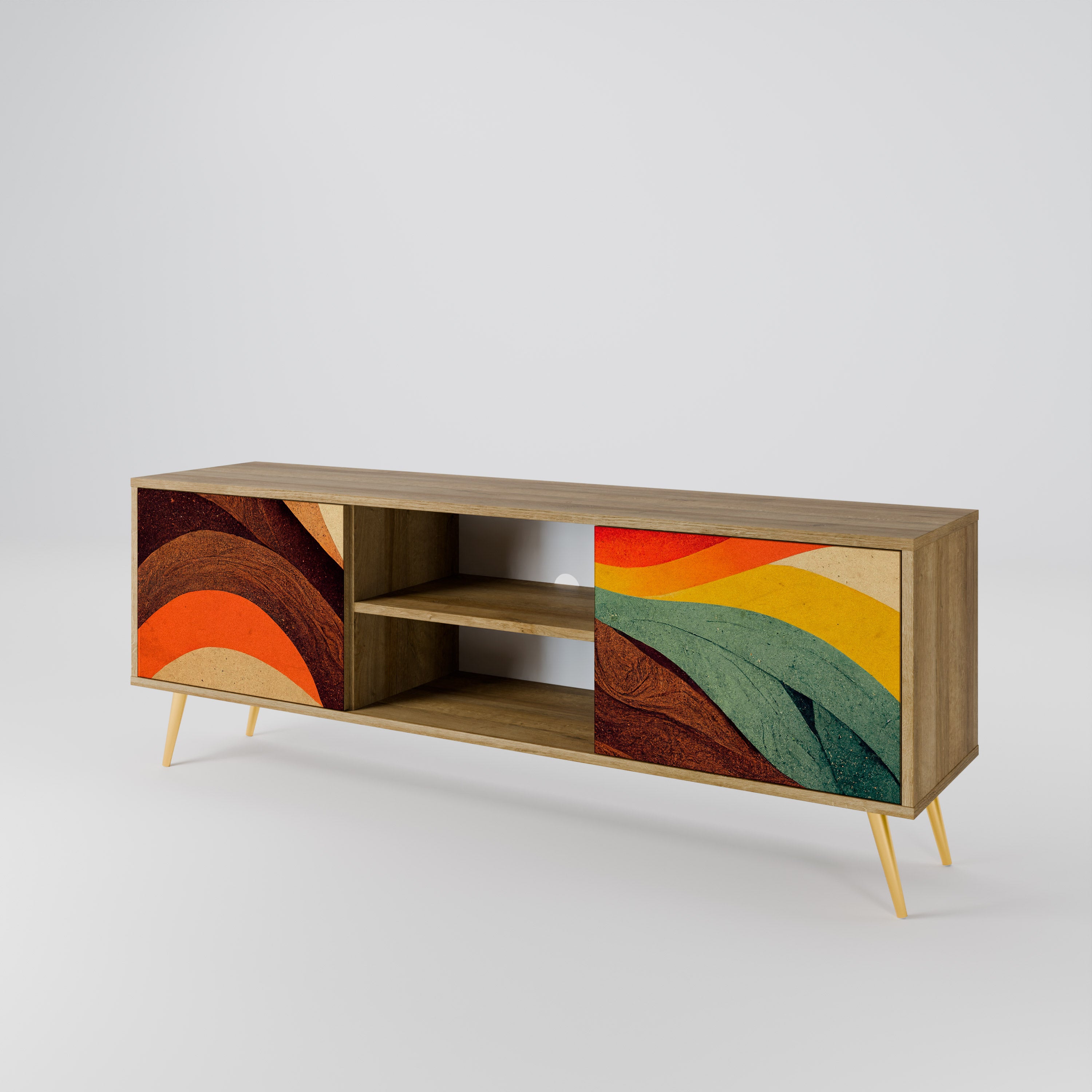 COLORFUL STRANDS 2-Door TV Cabinet