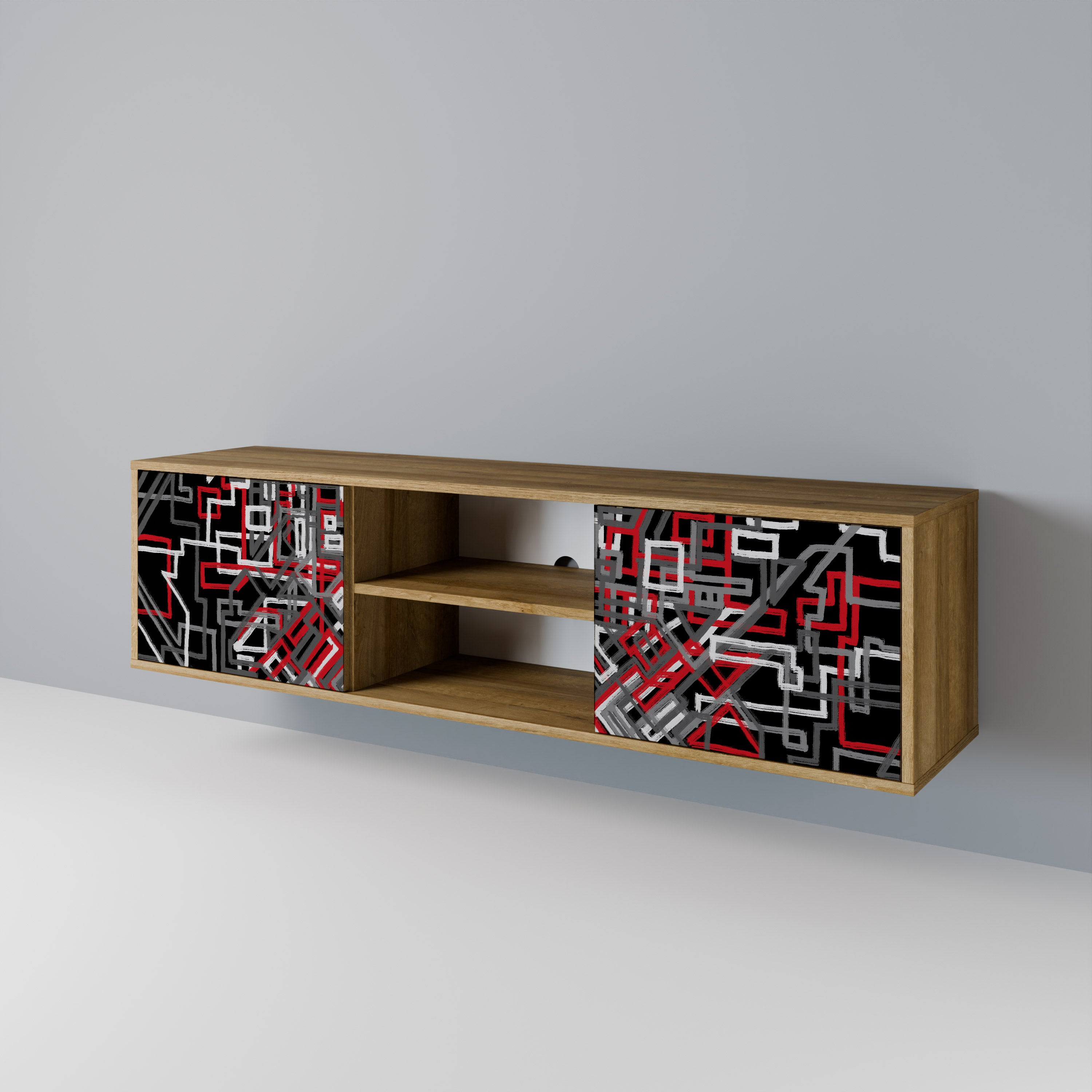 BROKEN LINES 2-Door TV Cabinet