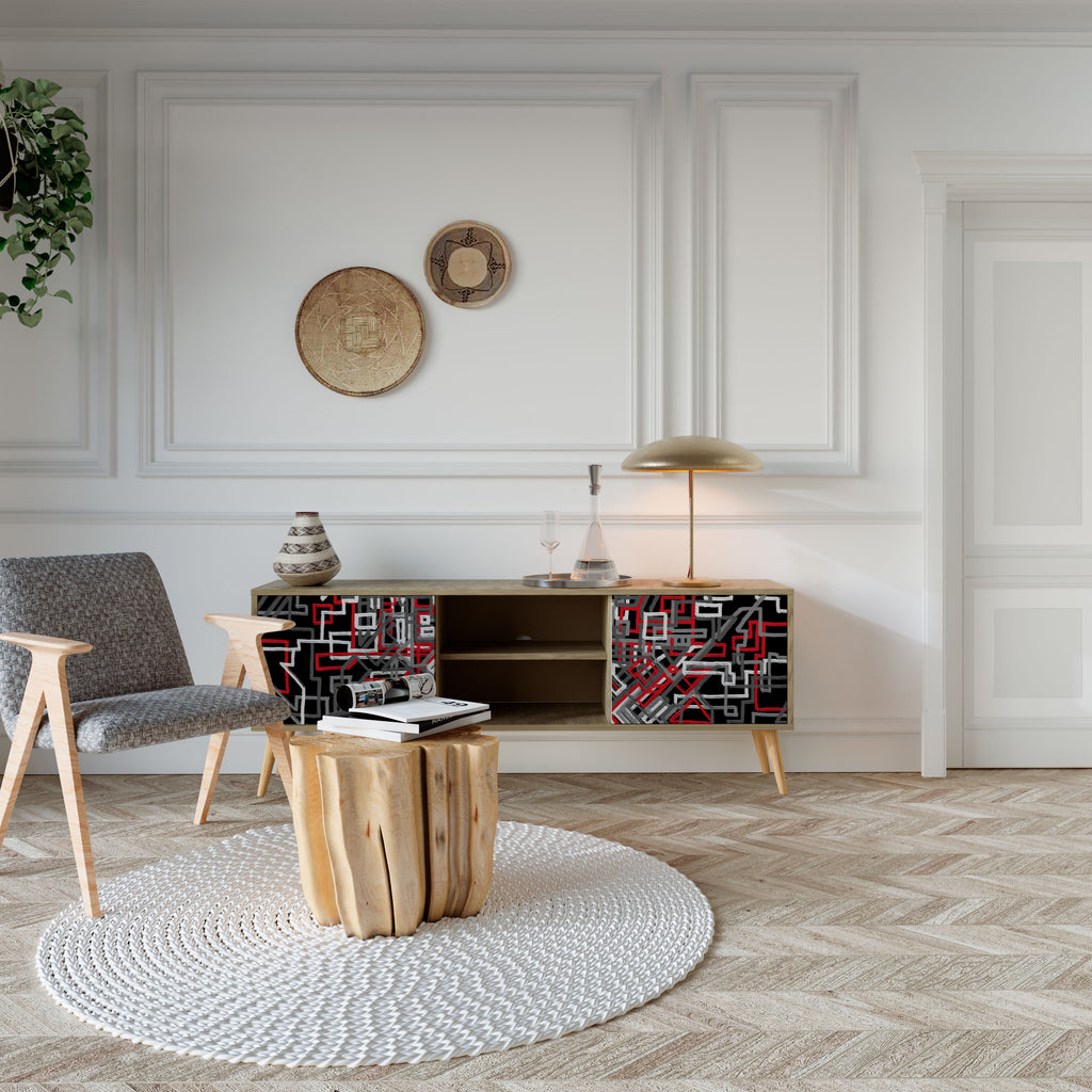 BROKEN LINES 2-Door TV Cabinet