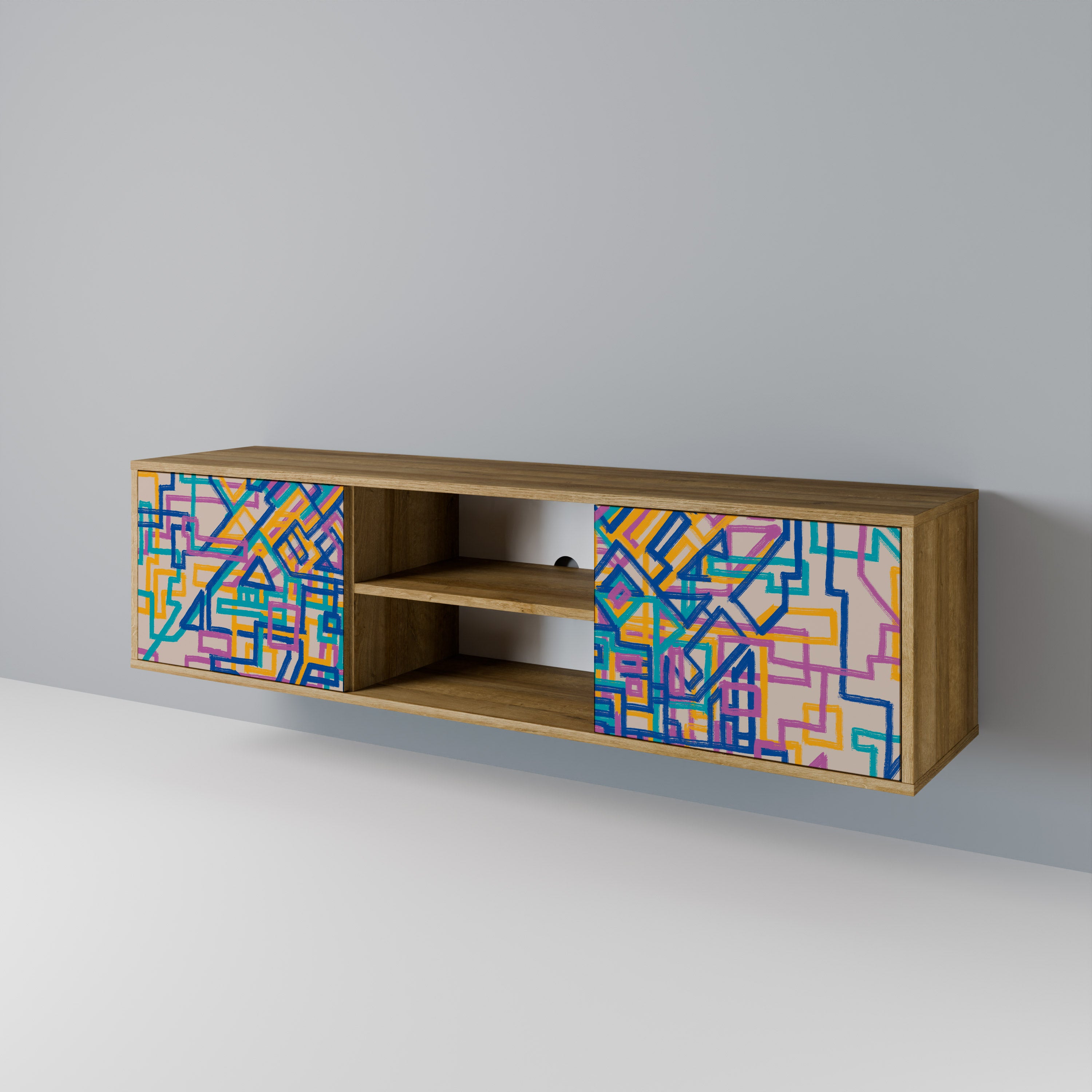 MEMORIES MAP 2-Door TV Cabinet