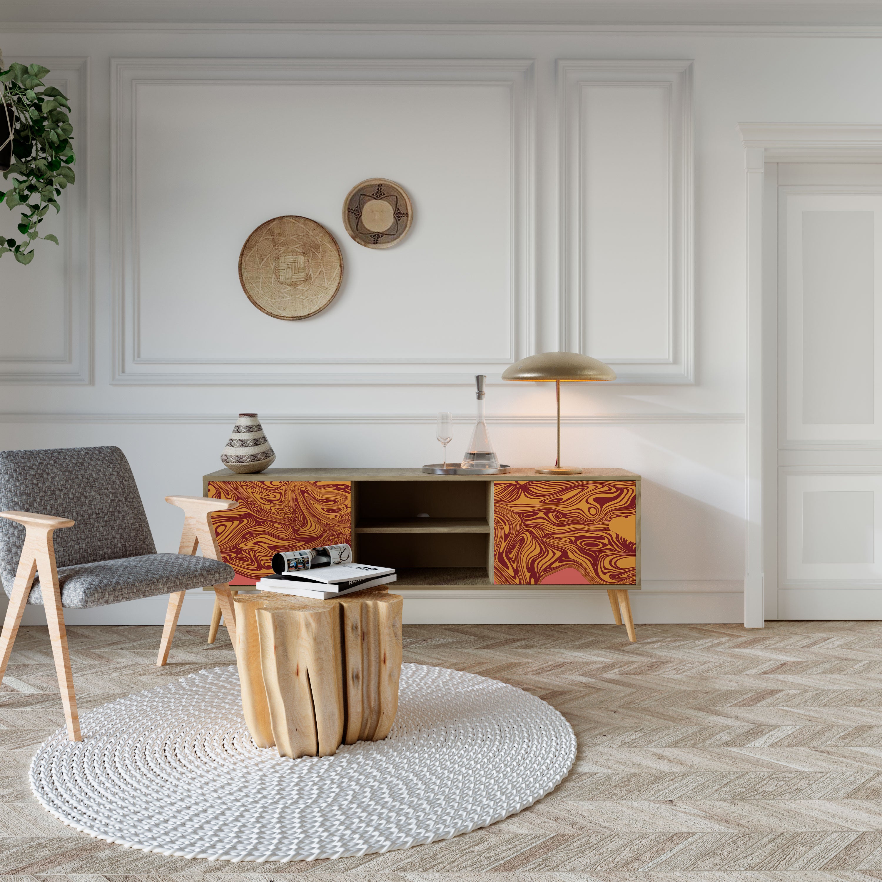 FLOATING THOUGHTS 2-Door TV Cabinet