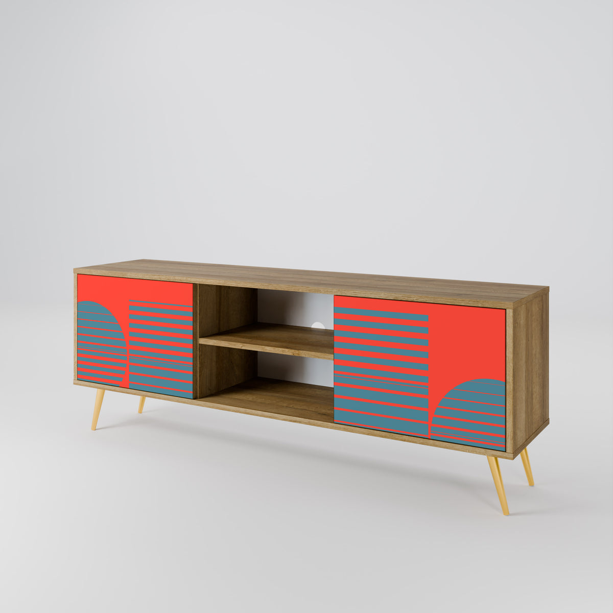 RISING GEOMETRY STARS Dvoudveřový TV stolek