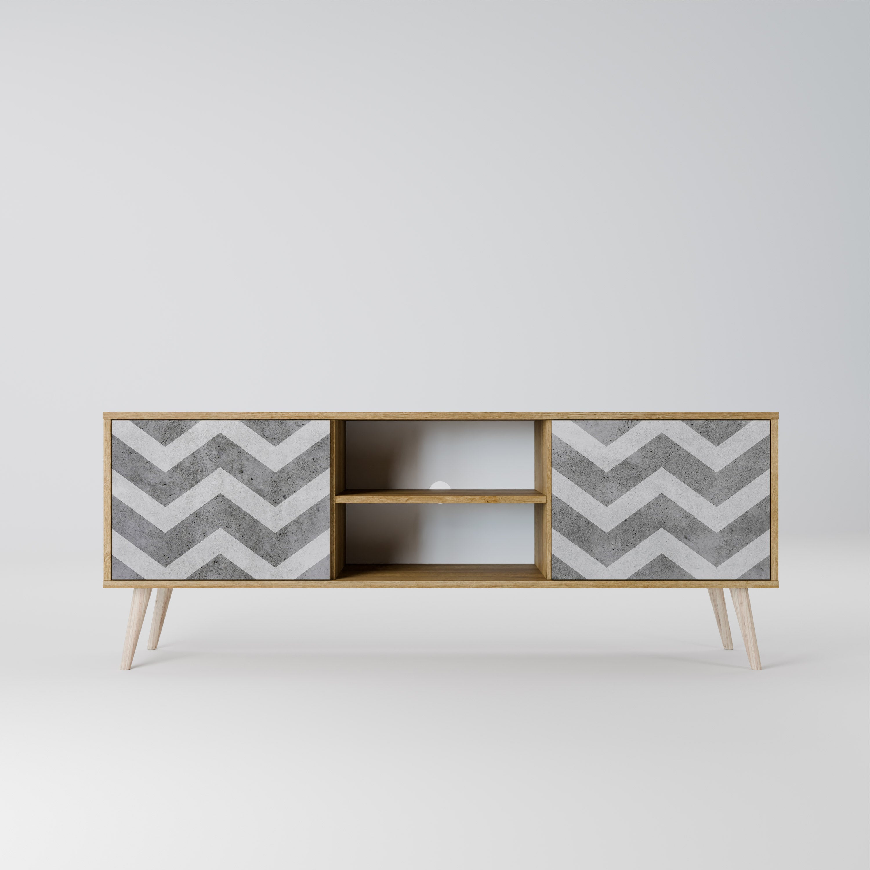 TOUGH ZIG ZAG 2-Door TV Cabinet