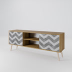 TOUGH ZIG ZAG 2-Door TV Cabinet