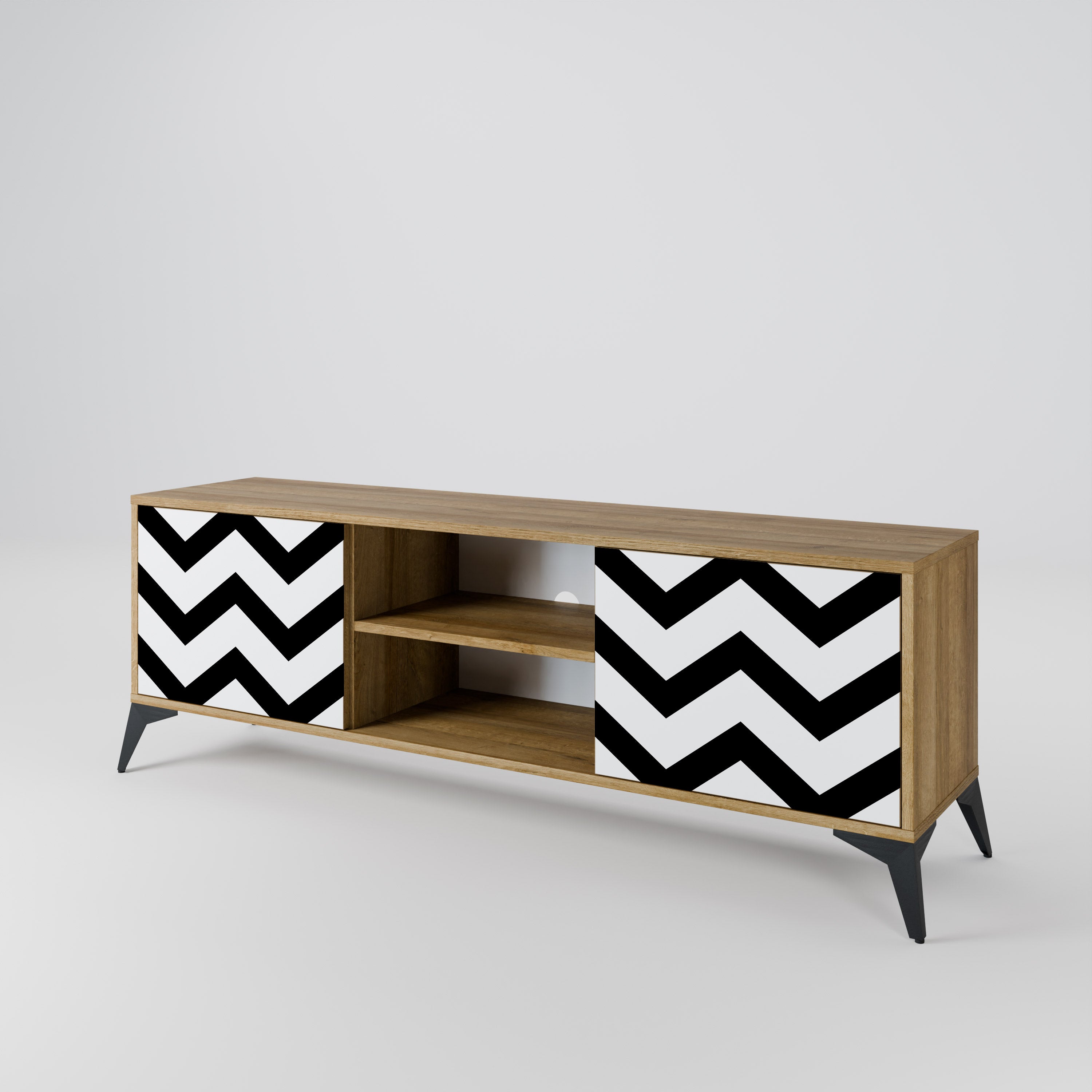 CLASSIC ZIG ZAG 2-Door TV Cabinet