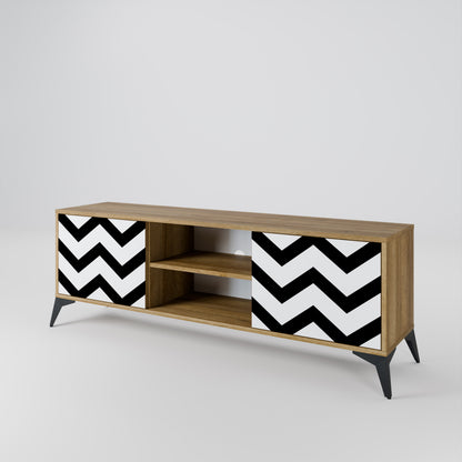CLASSIC ZIG ZAG Dvoudveřový TV stolek