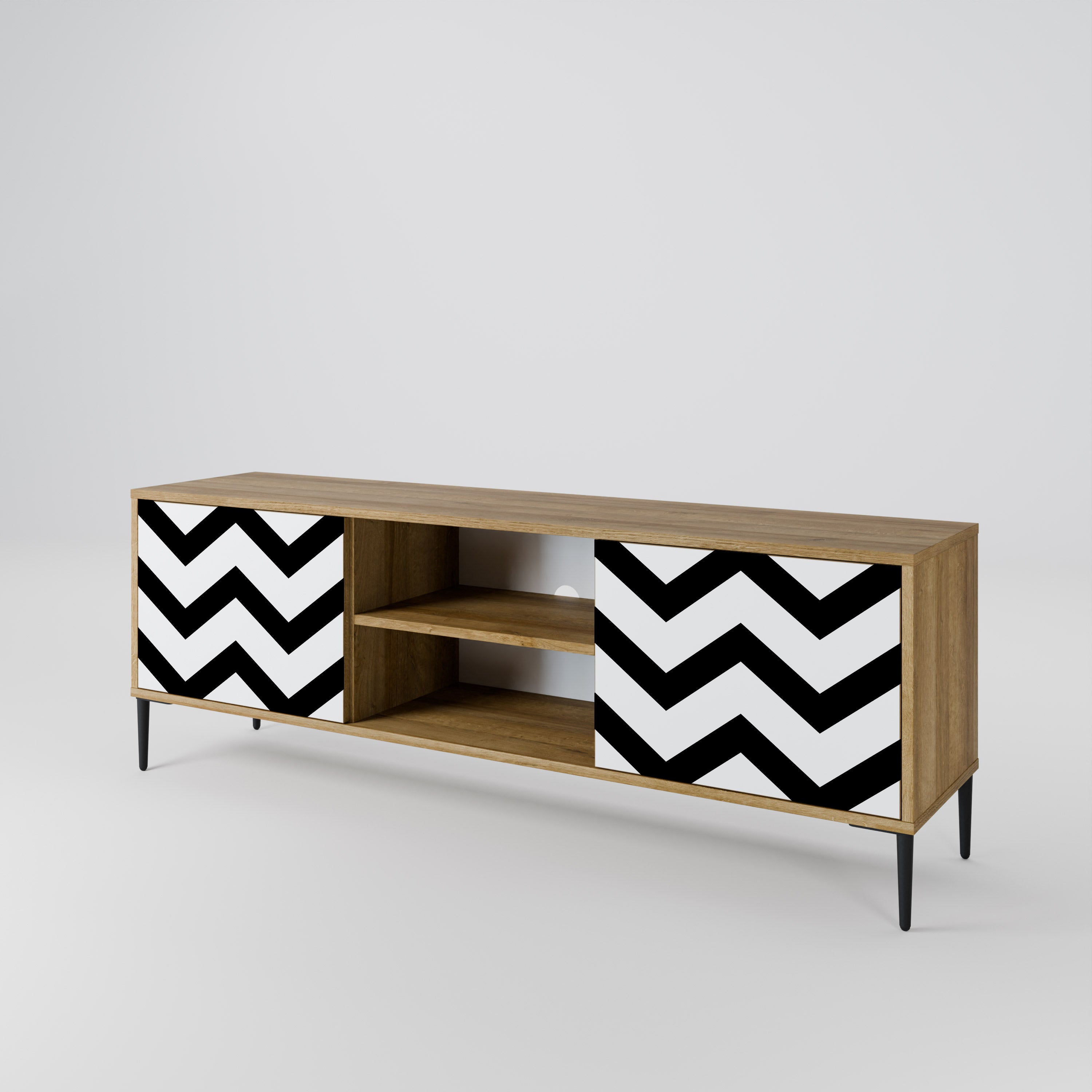 CLASSIC ZIG ZAG 2-Door TV Cabinet