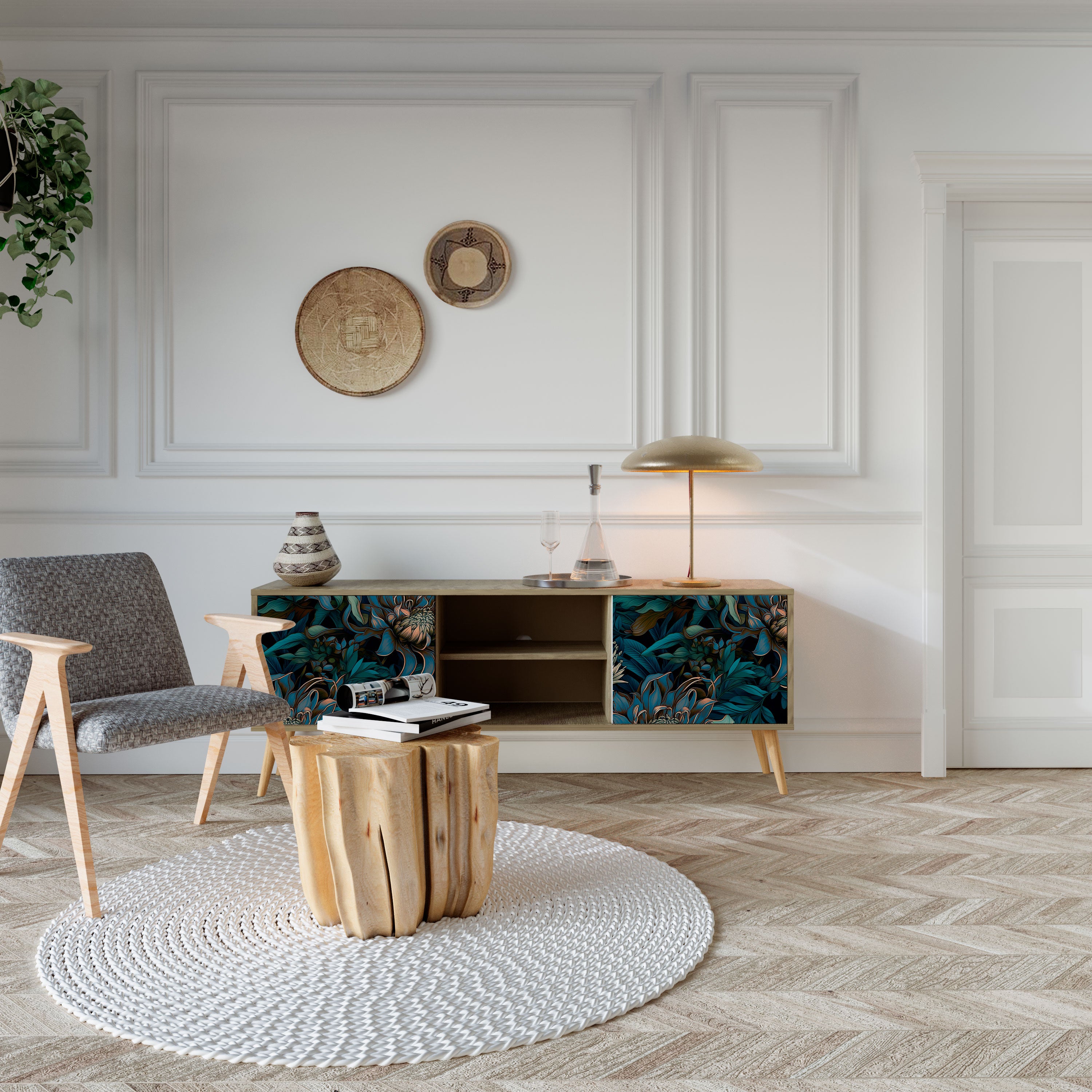 TWILIGHT BLOOM 2-Door TV Cabinet