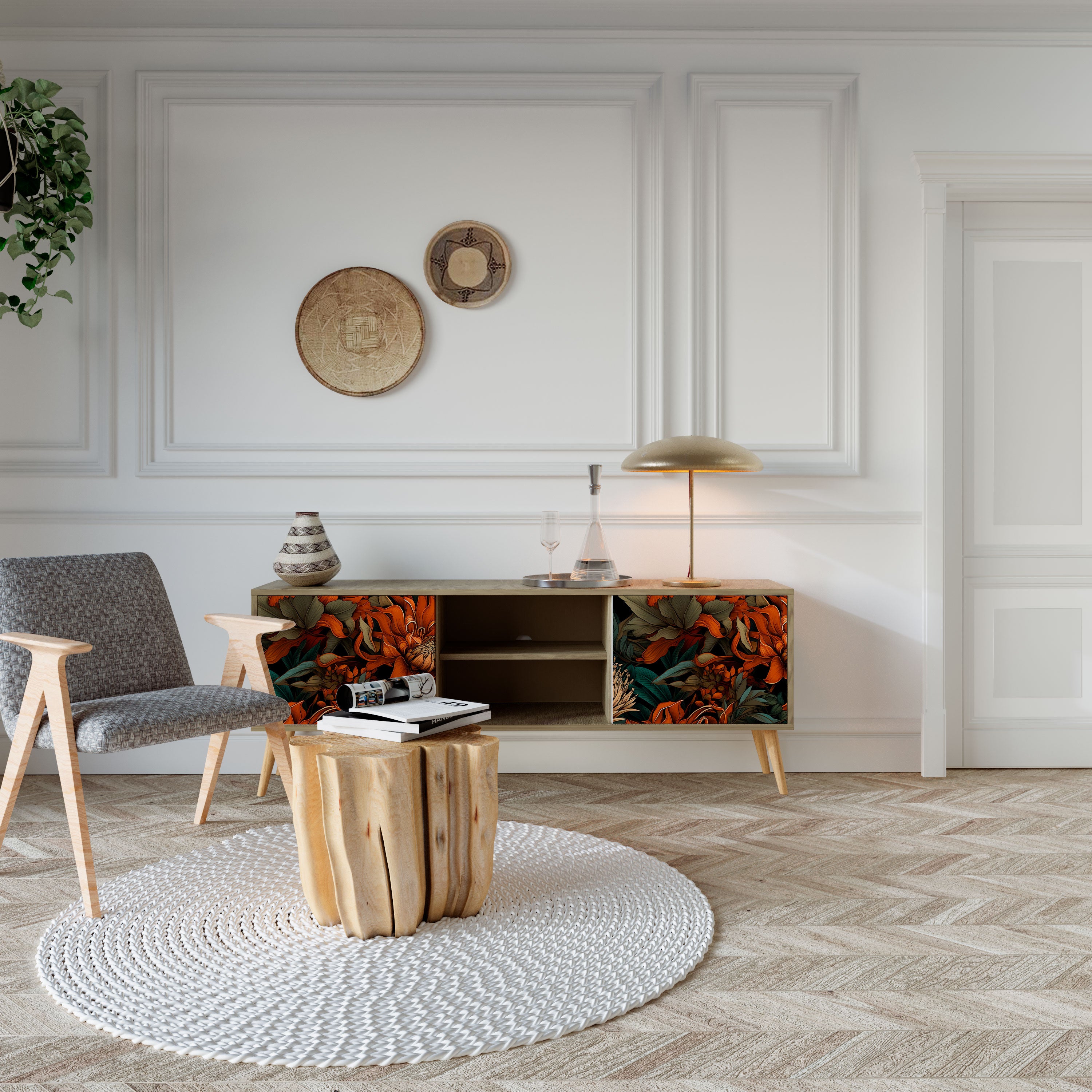 DAWN BLOOM 2-Door TV Cabinet