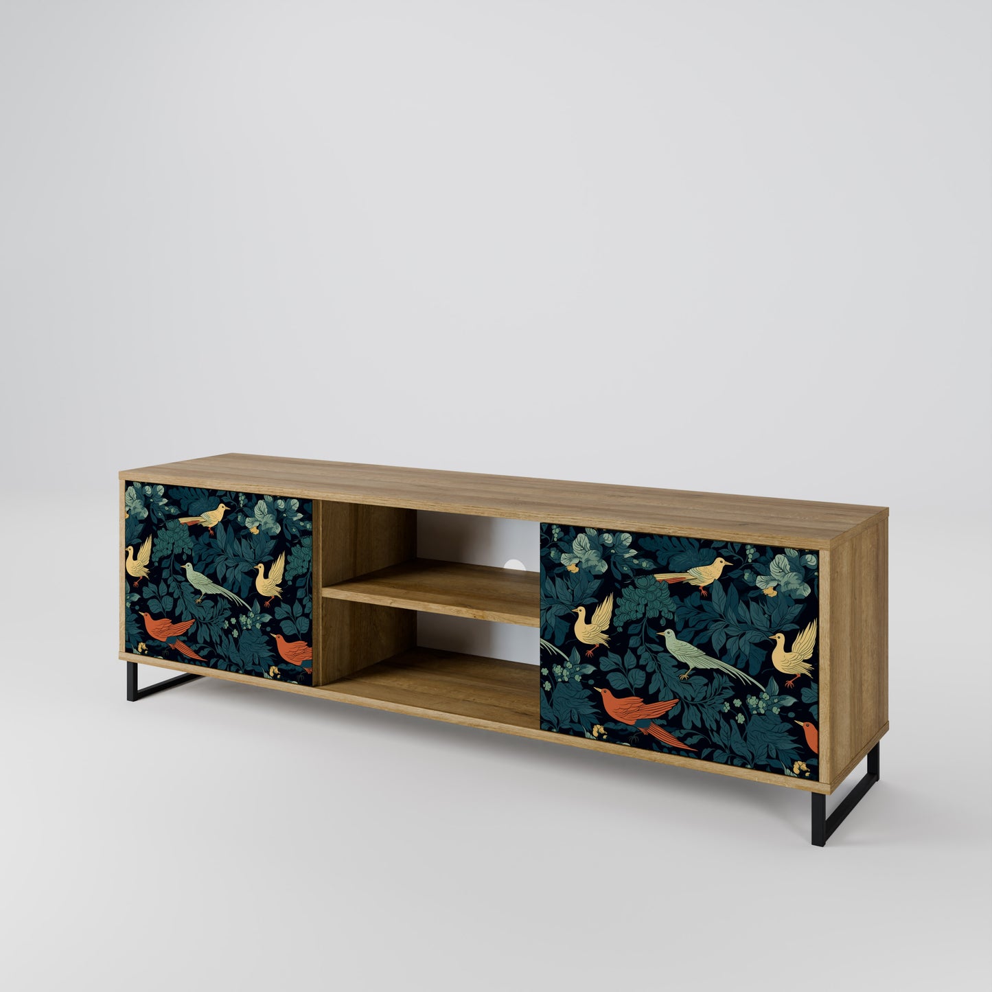 FOWL ORNAMENT Dvoudveřový TV stolek