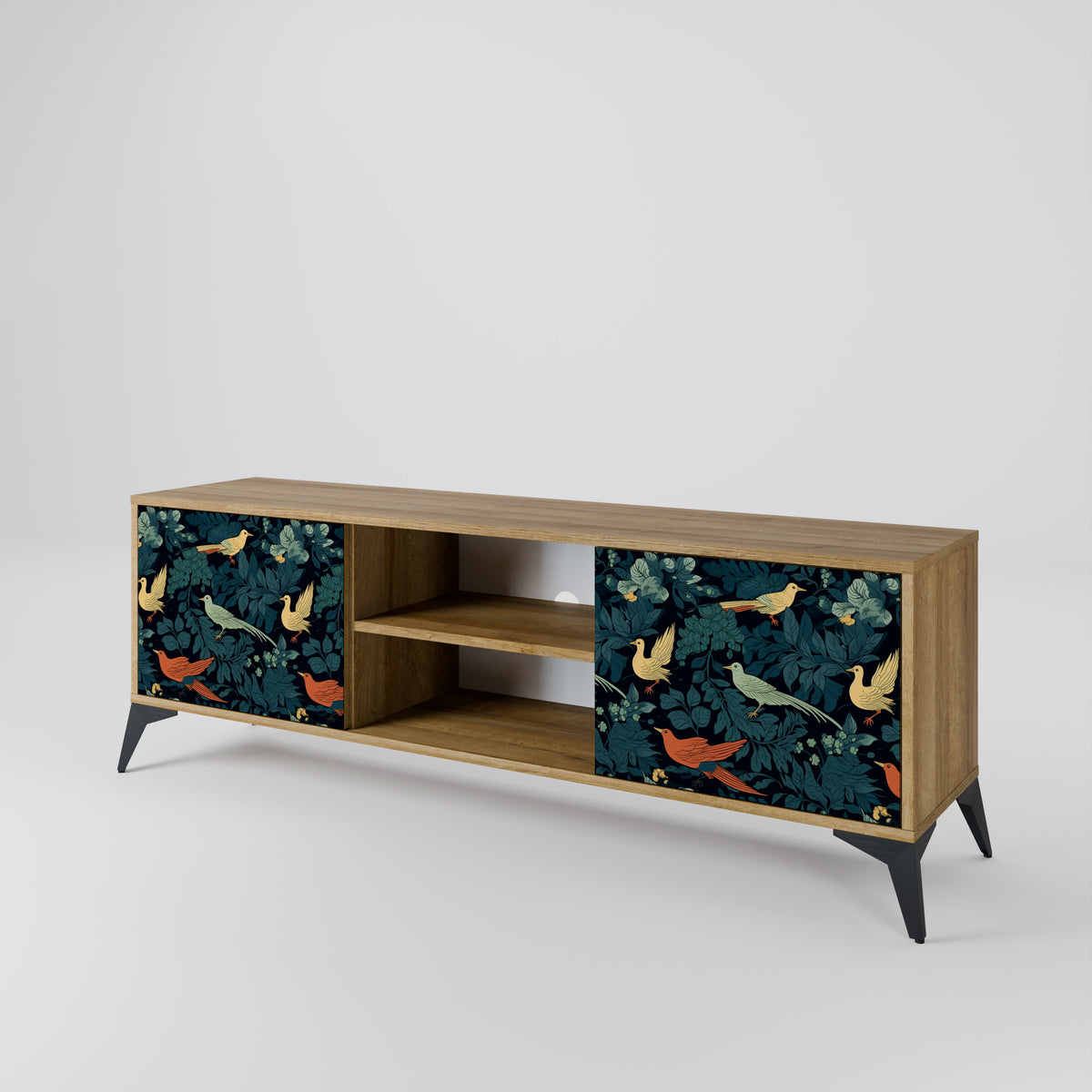 FOWL ORNAMENT Dvoudveřový TV stolek