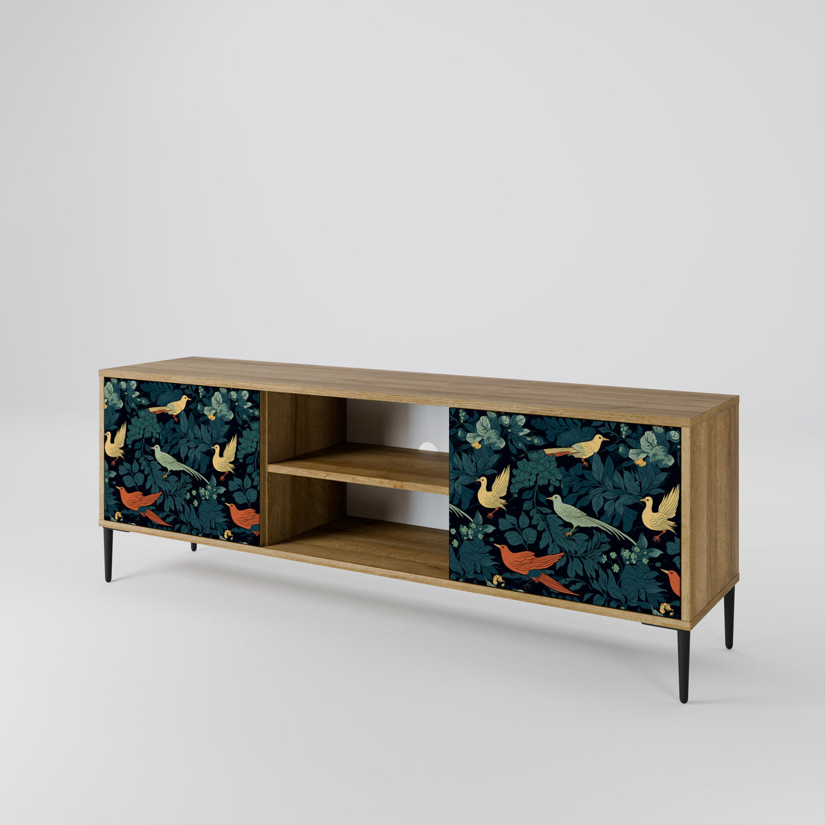FOWL ORNAMENT Dvoudveřový TV stolek