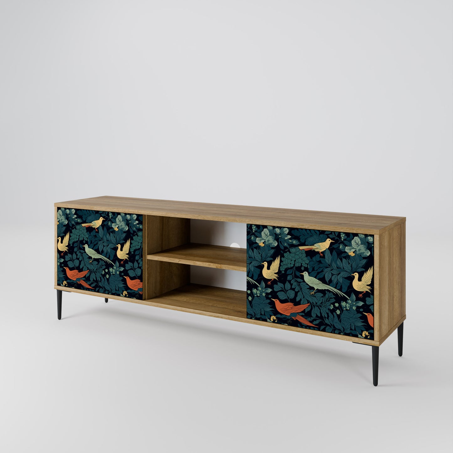 FOWL ORNAMENT Dvoudveřový TV stolek