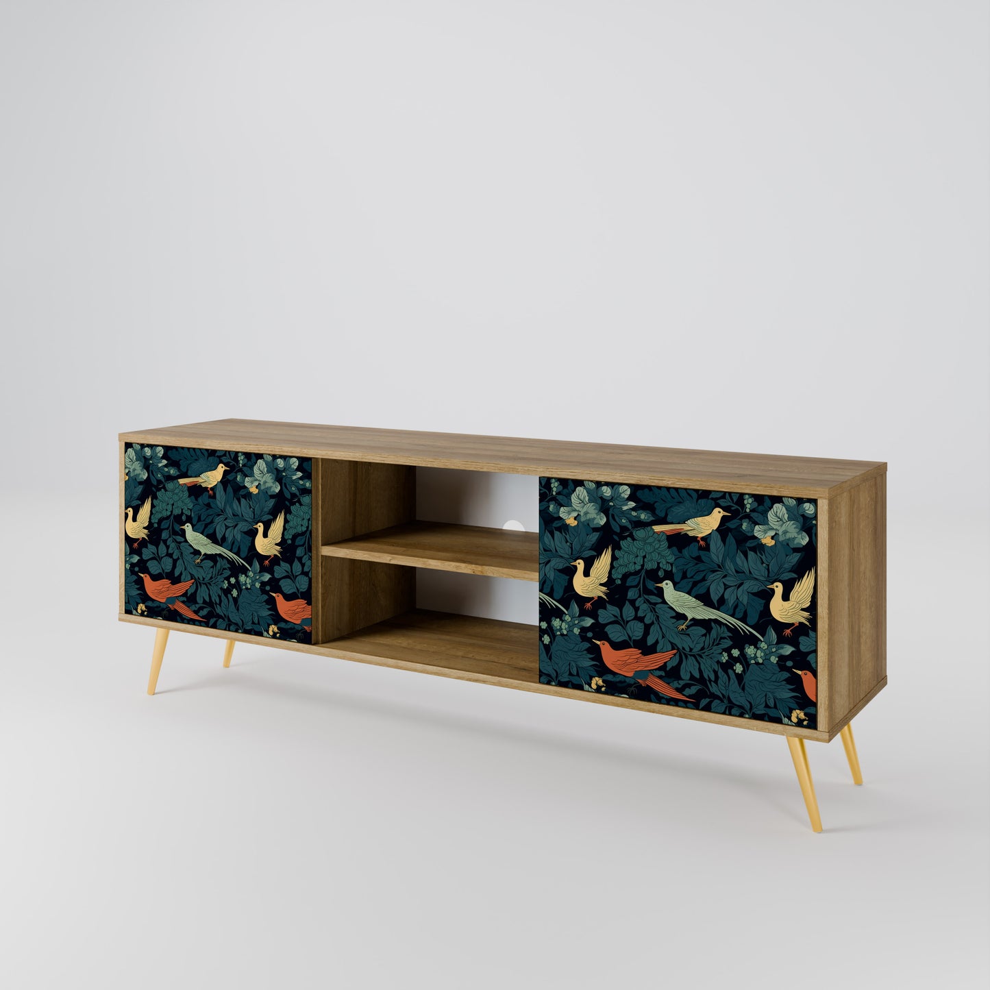 FOWL ORNAMENT Dvoudveřový TV stolek