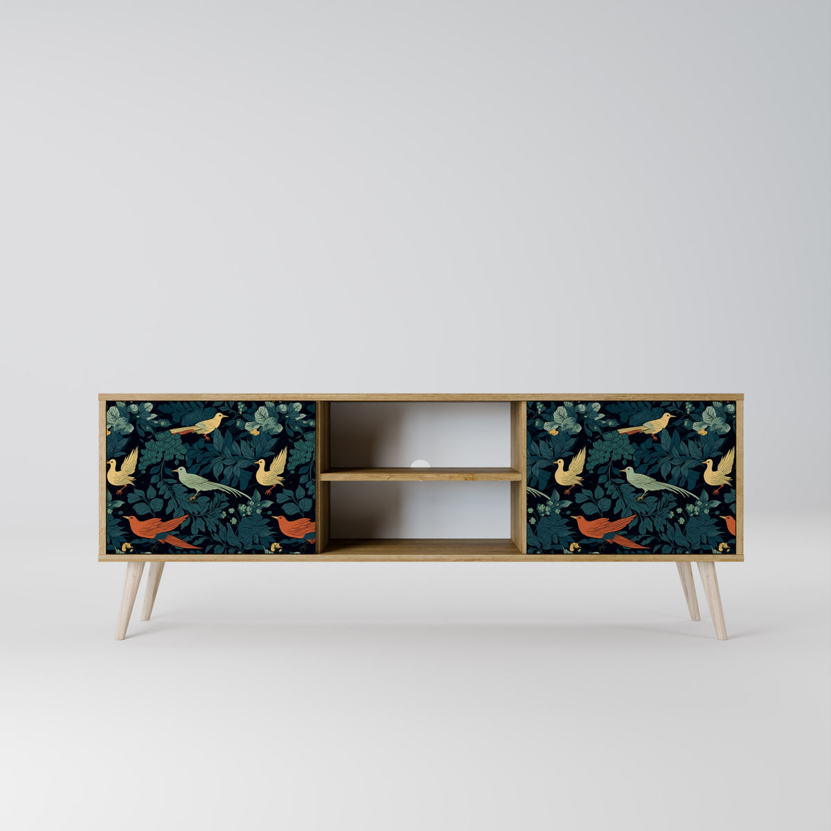 FOWL ORNAMENT Dvoudveřový TV stolek
