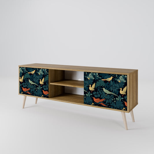 FOWL ORNAMENT Dvoudveřový TV stolek
