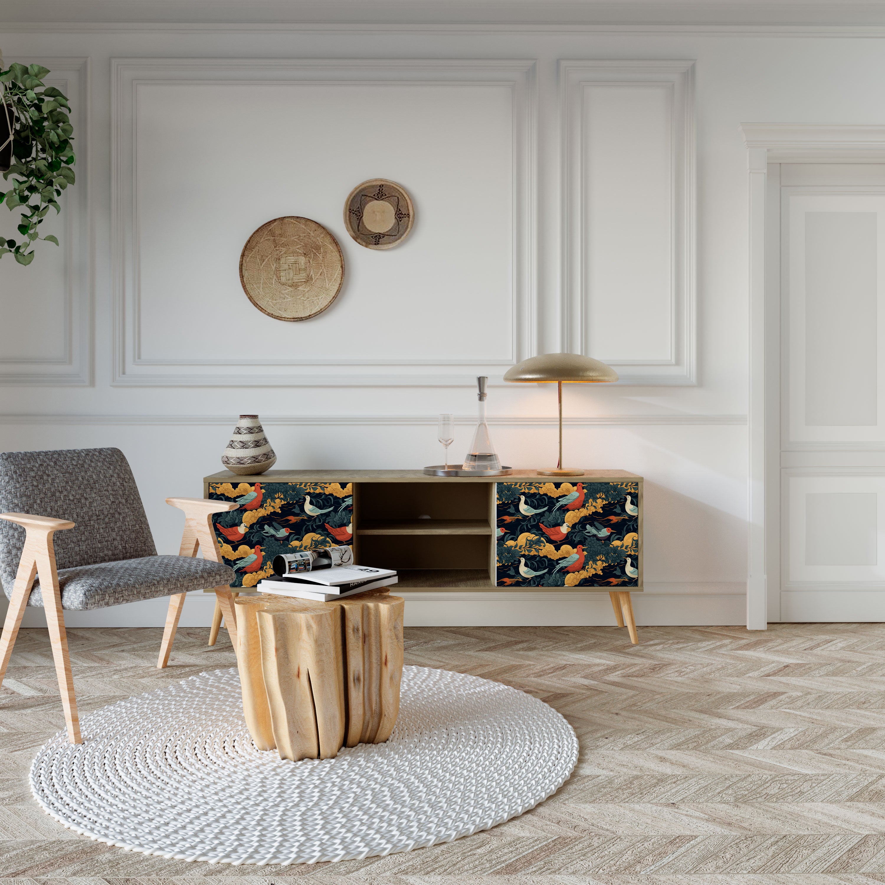 FOWLY DAZE 2-Door TV Cabinet