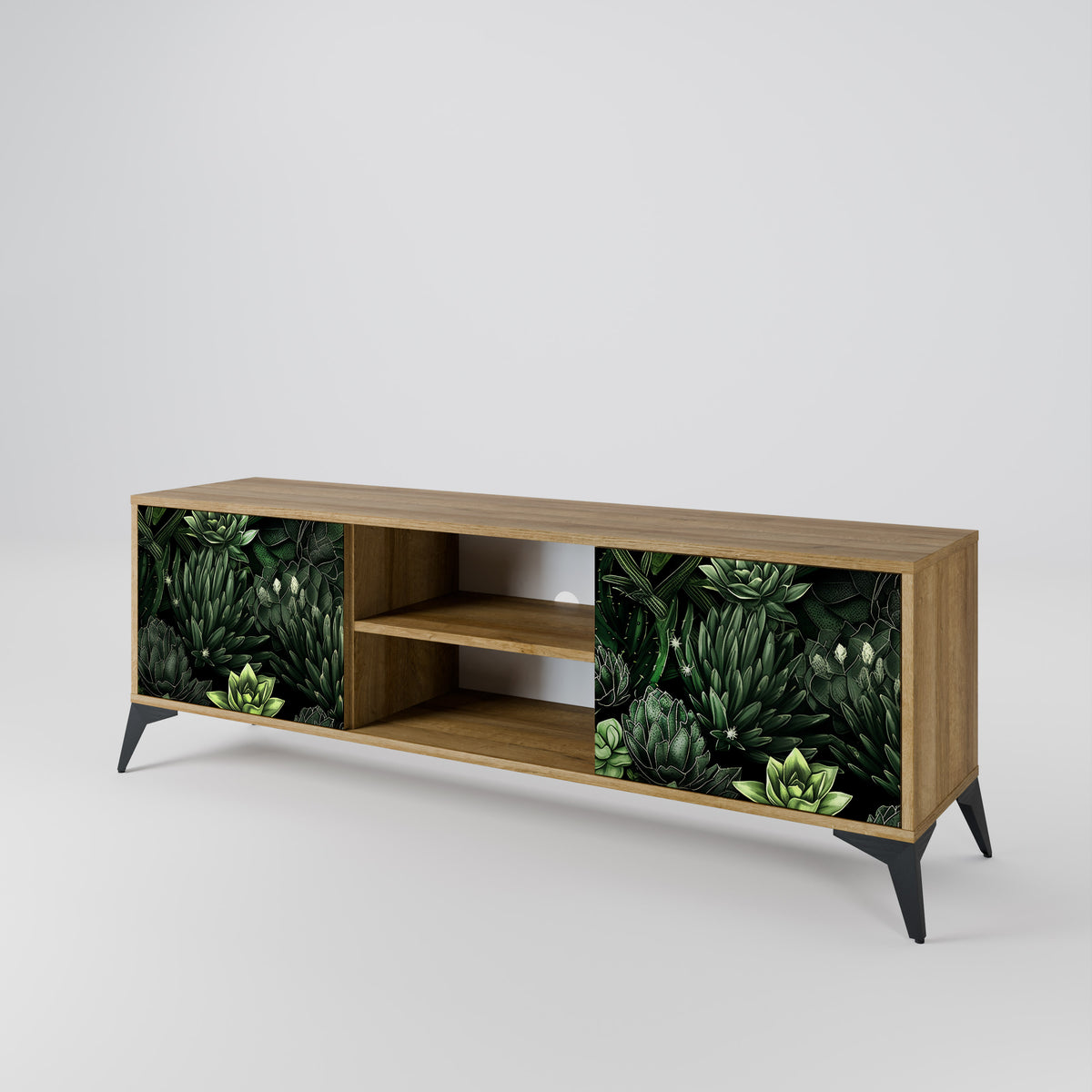 SUCCULENT JUNGLE Dvoudveřový TV stolek