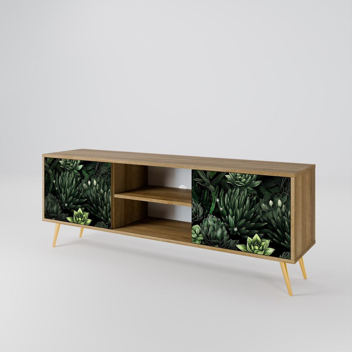 SUCCULENT JUNGLE Dvoudveřový TV stolek