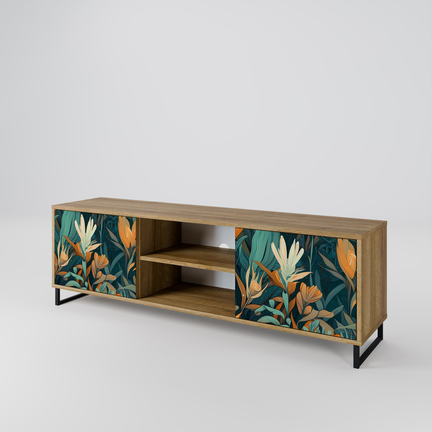 FLORAL SERENITY Dvoudveřový TV stolek