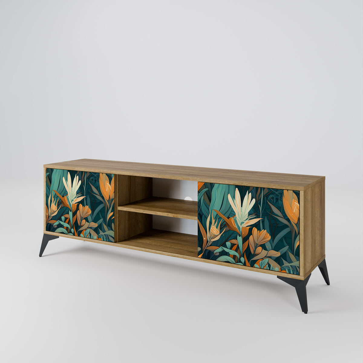 FLORAL SERENITY Dvoudveřový TV stolek