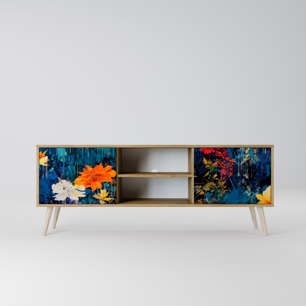 MIDNIGHT BLOSSOM 2-Door TV Cabinet