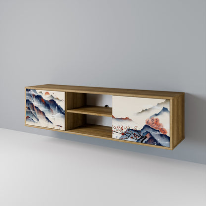 JAPANESE LANDSCAPE Dvoudveřový TV stolek