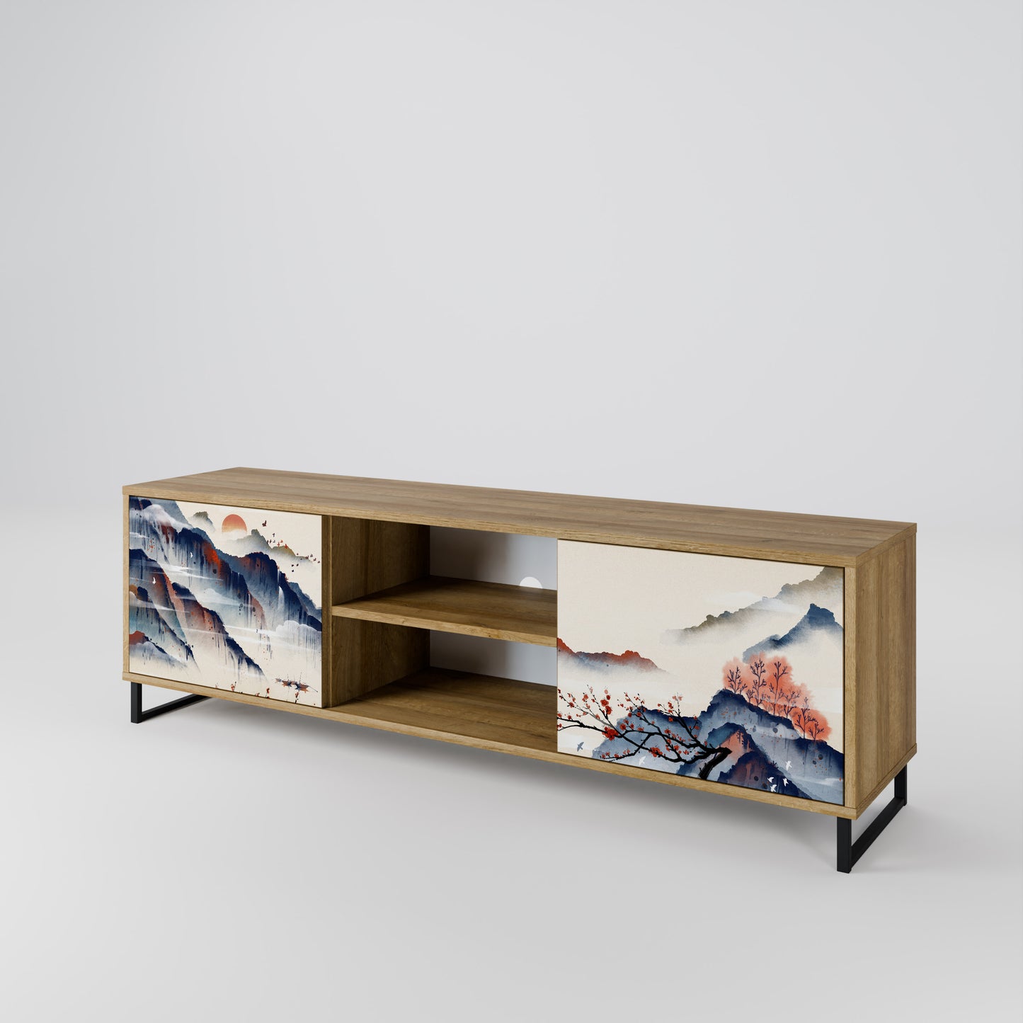 JAPANESE LANDSCAPE Dvoudveřový TV stolek