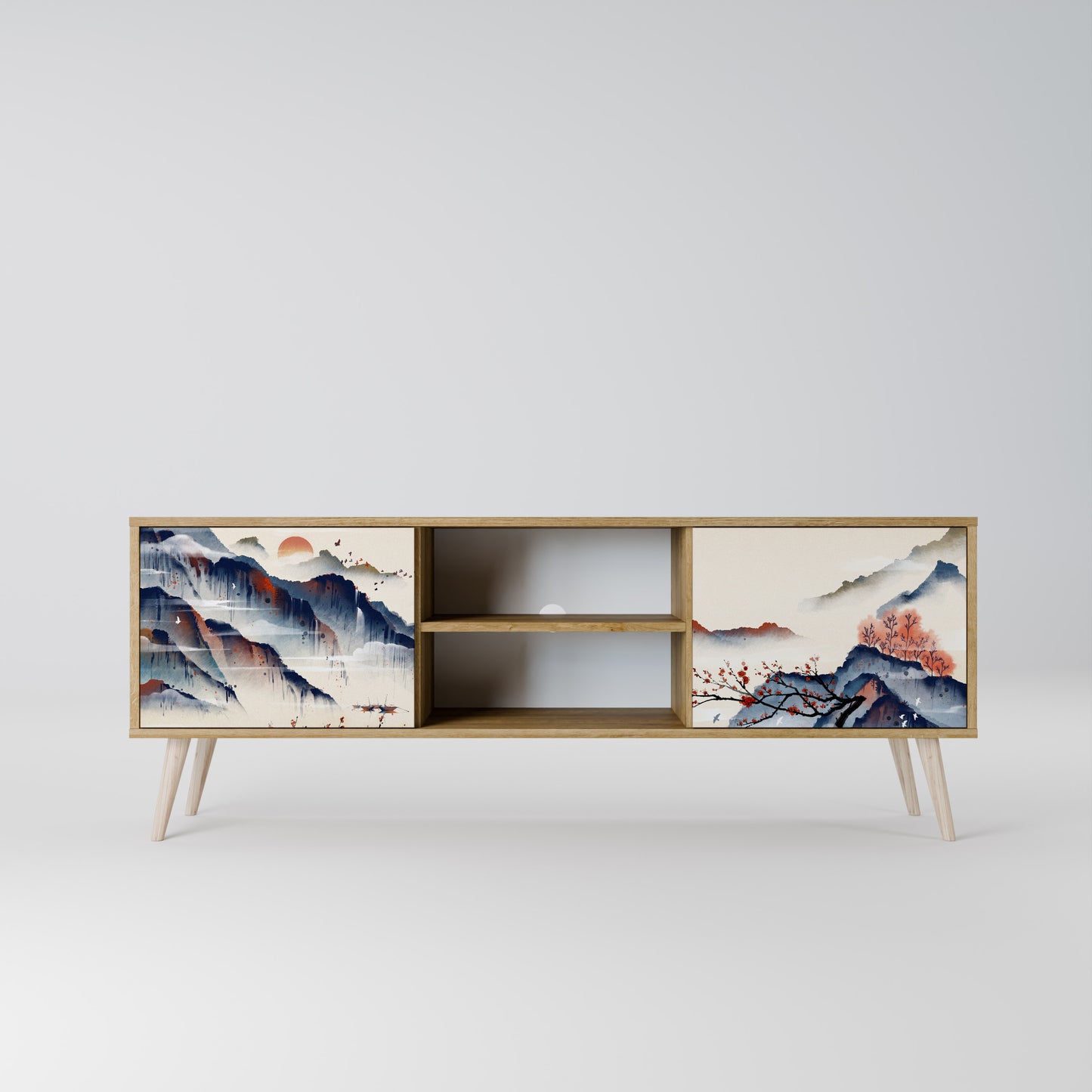 JAPANESE LANDSCAPE Dvoudveřový TV stolek