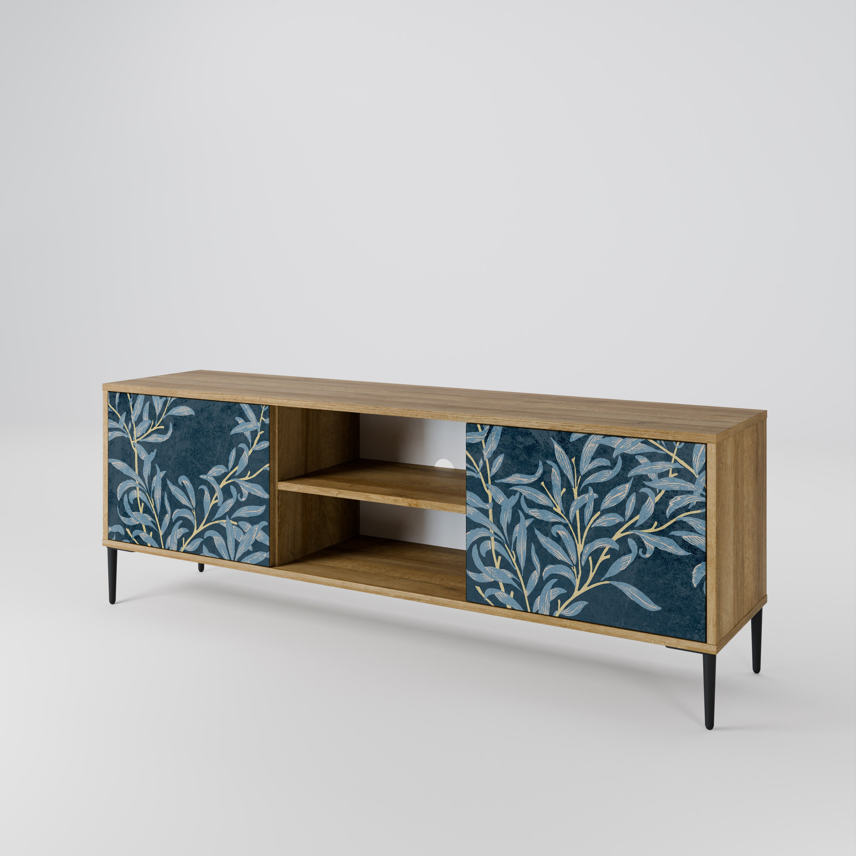 BLUE LEAVES 2-Door TV Cabinet