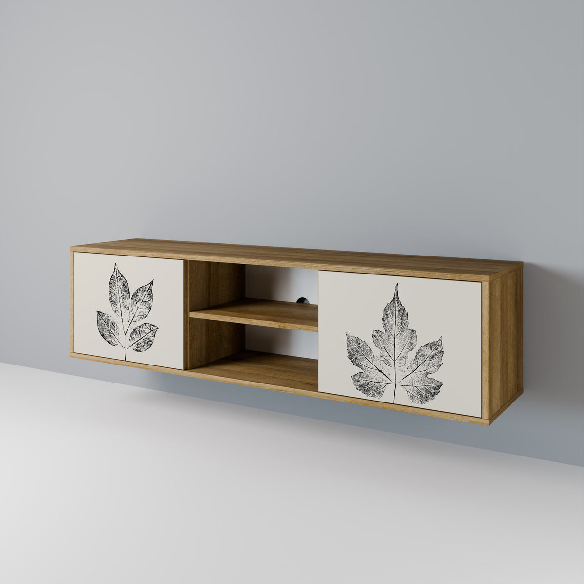 LEAFY STAMPS Dvoudveřový TV stolek