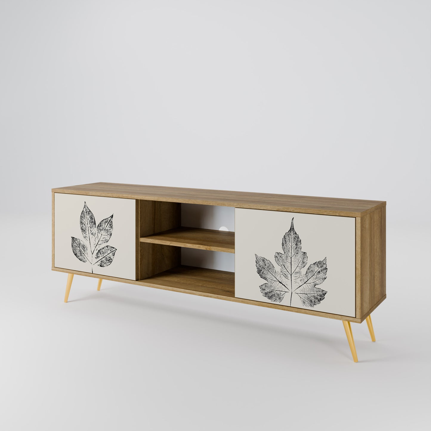 LEAFY STAMPS Dvoudveřový TV stolek