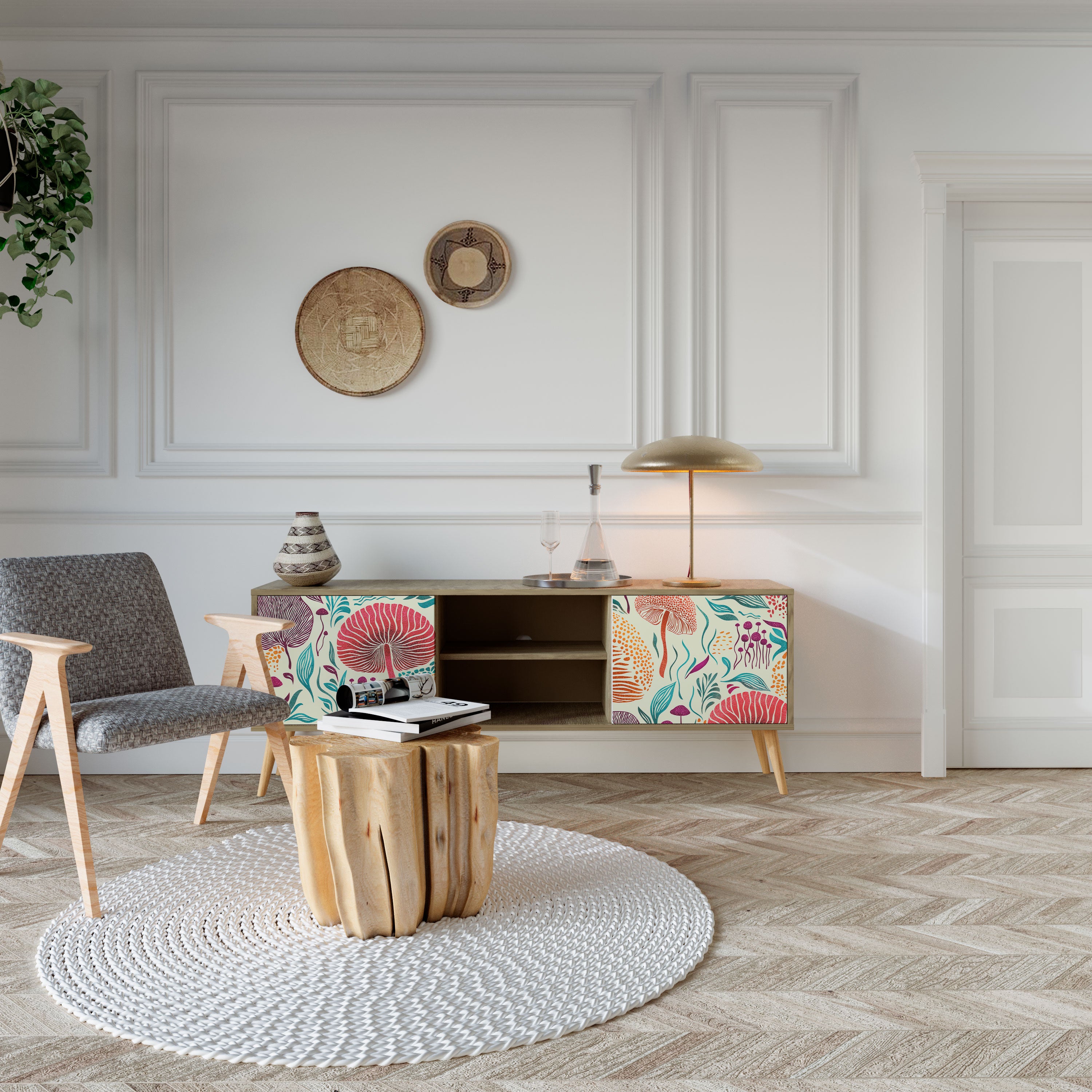 FUNGUS FANTASY 2-Door TV Cabinet