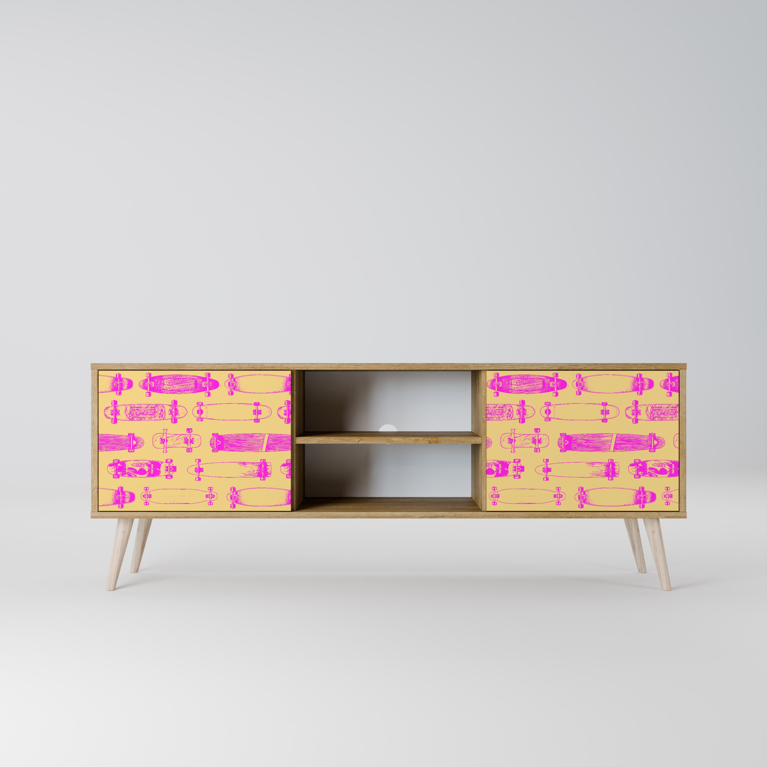 SKATEBOARD ARTISTRY 2-Door TV Cabinet