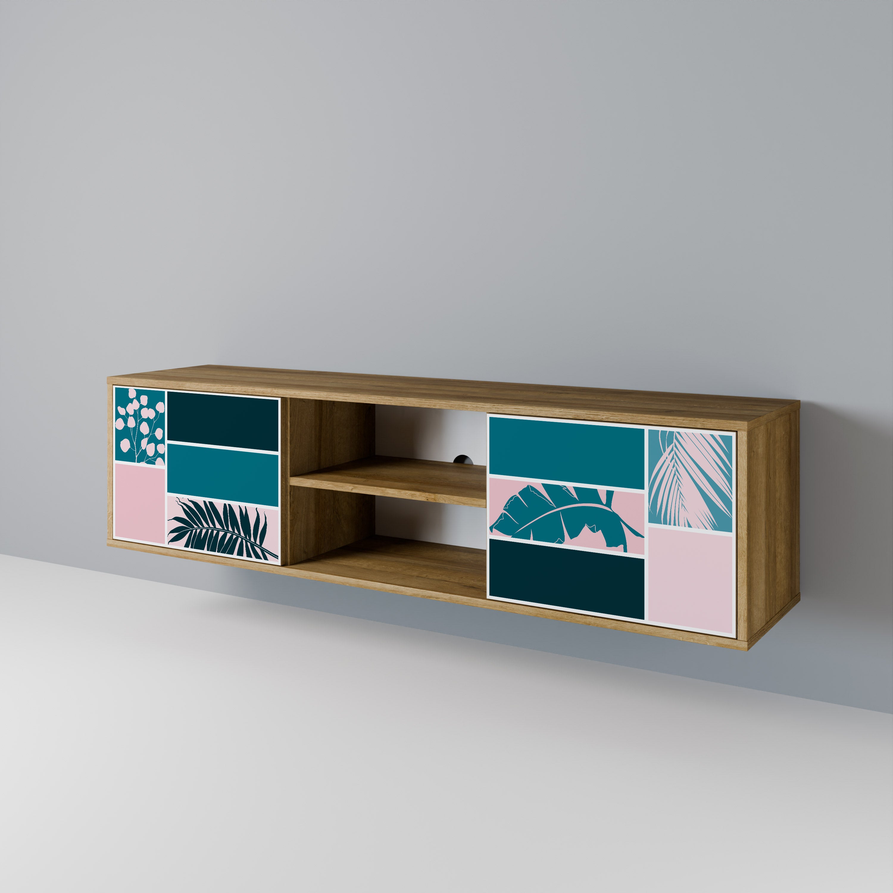 COMBINATION OF SHAPES 2-Door TV Cabinet