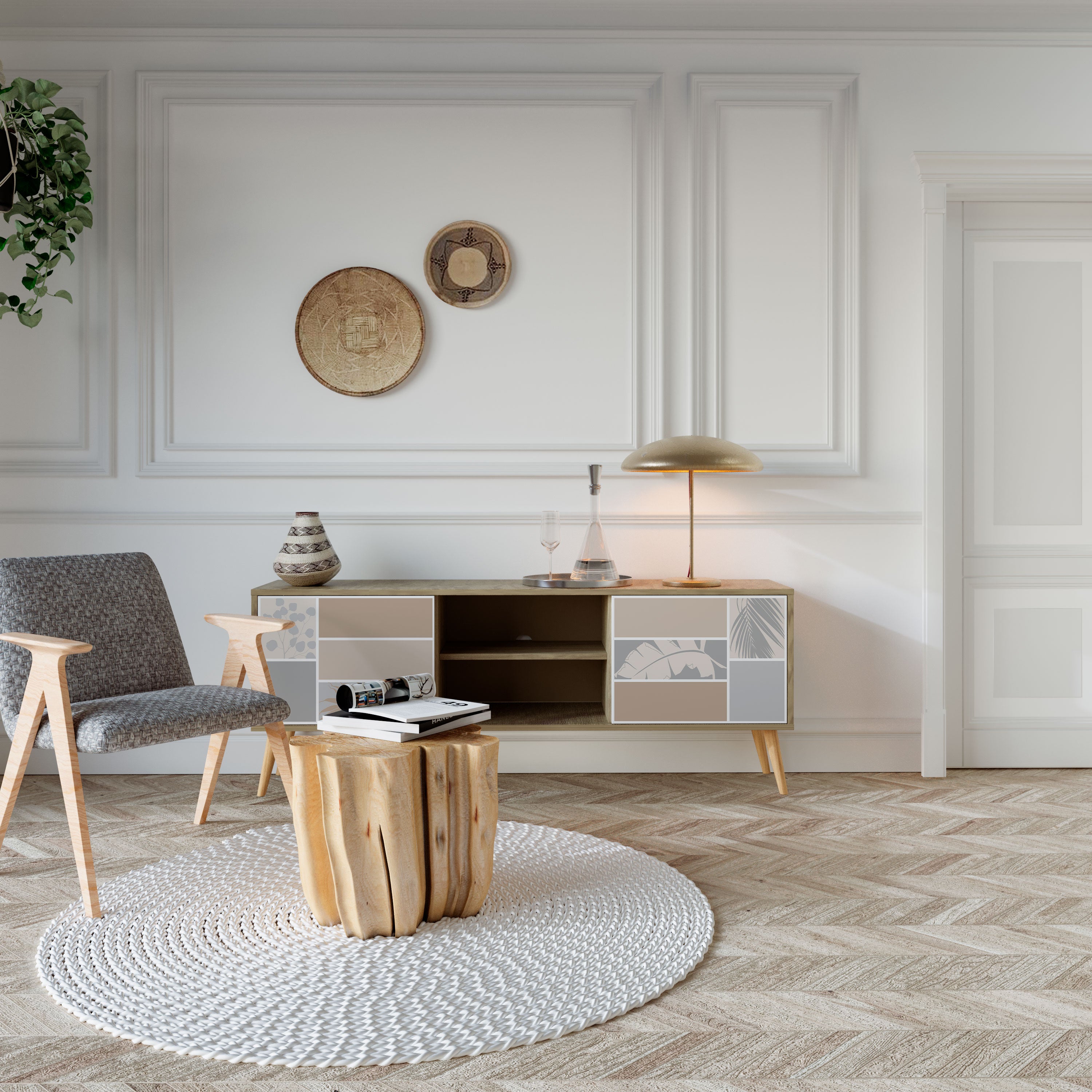 TROPICAL SHAPES 2-Door TV Cabinet