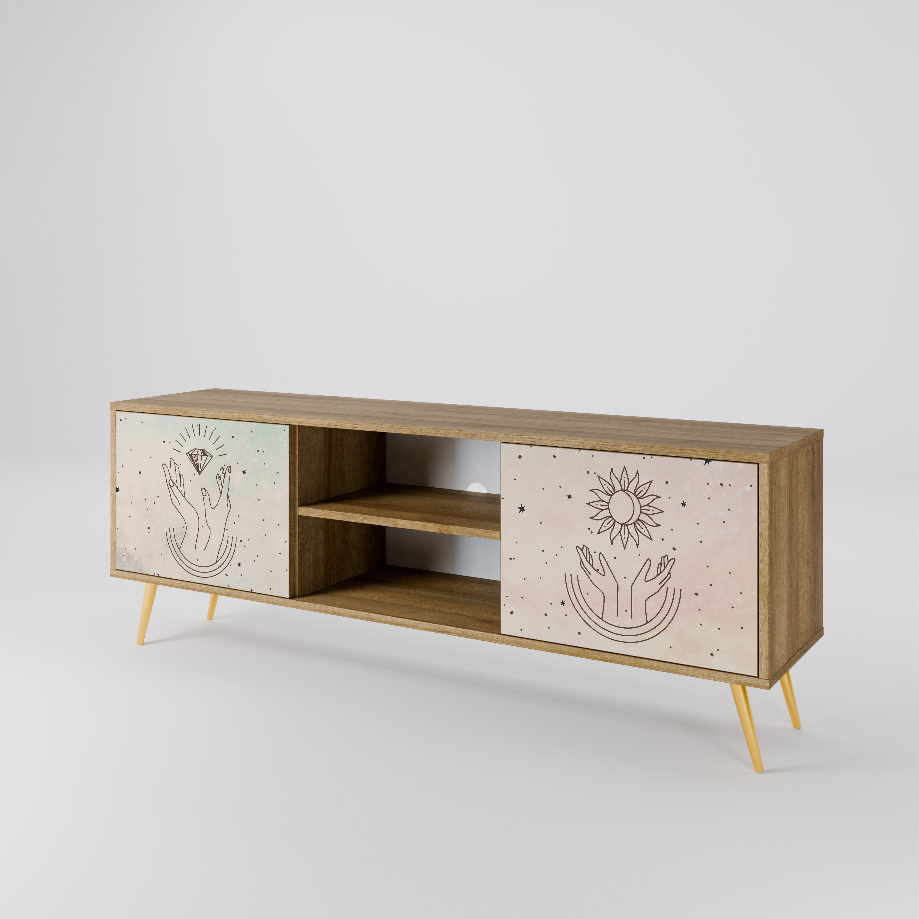 DELICATE BEAUTY 2-Door TV Cabinet